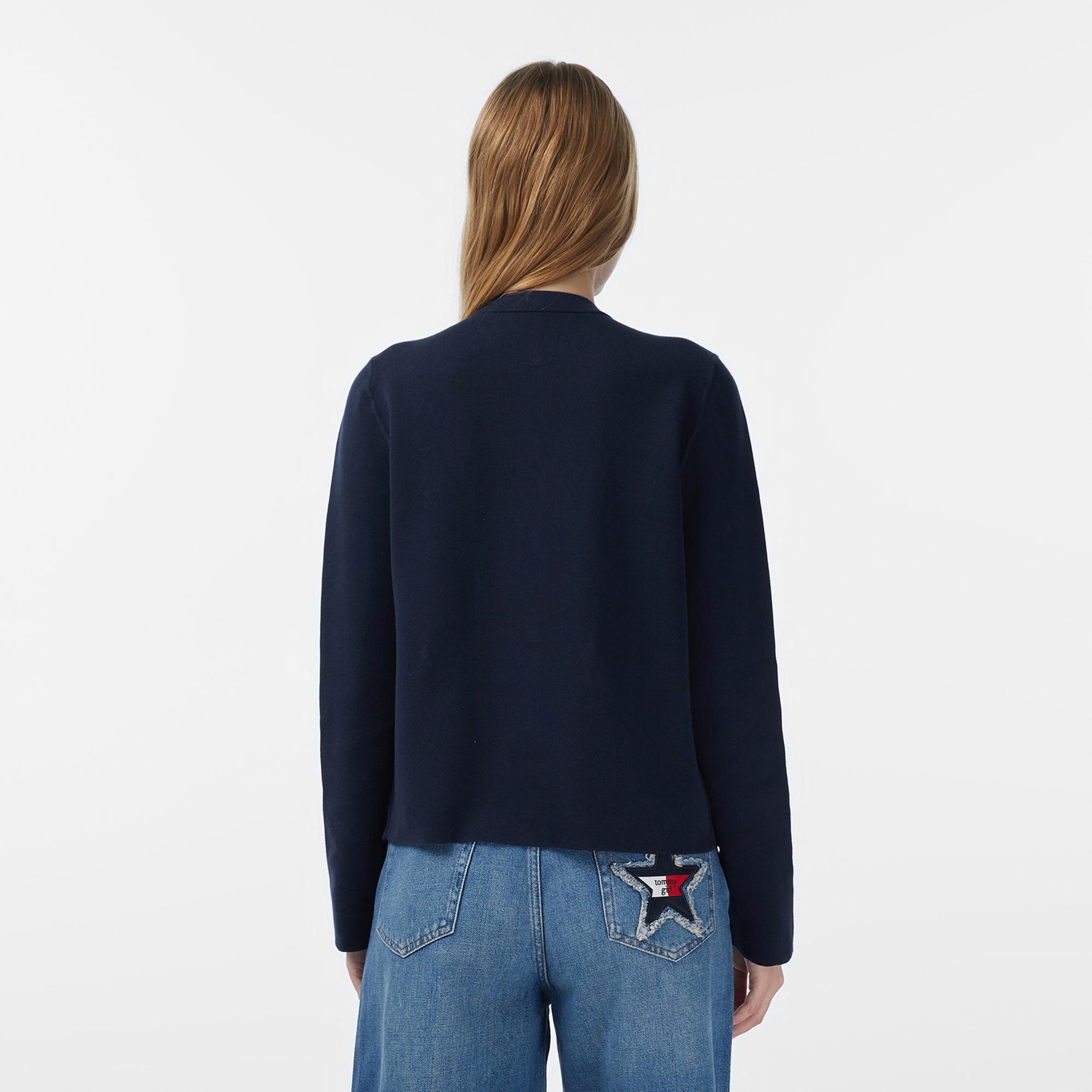 Tommy Hilfiger Reversible Cardi Kadın Lacivert Hırka