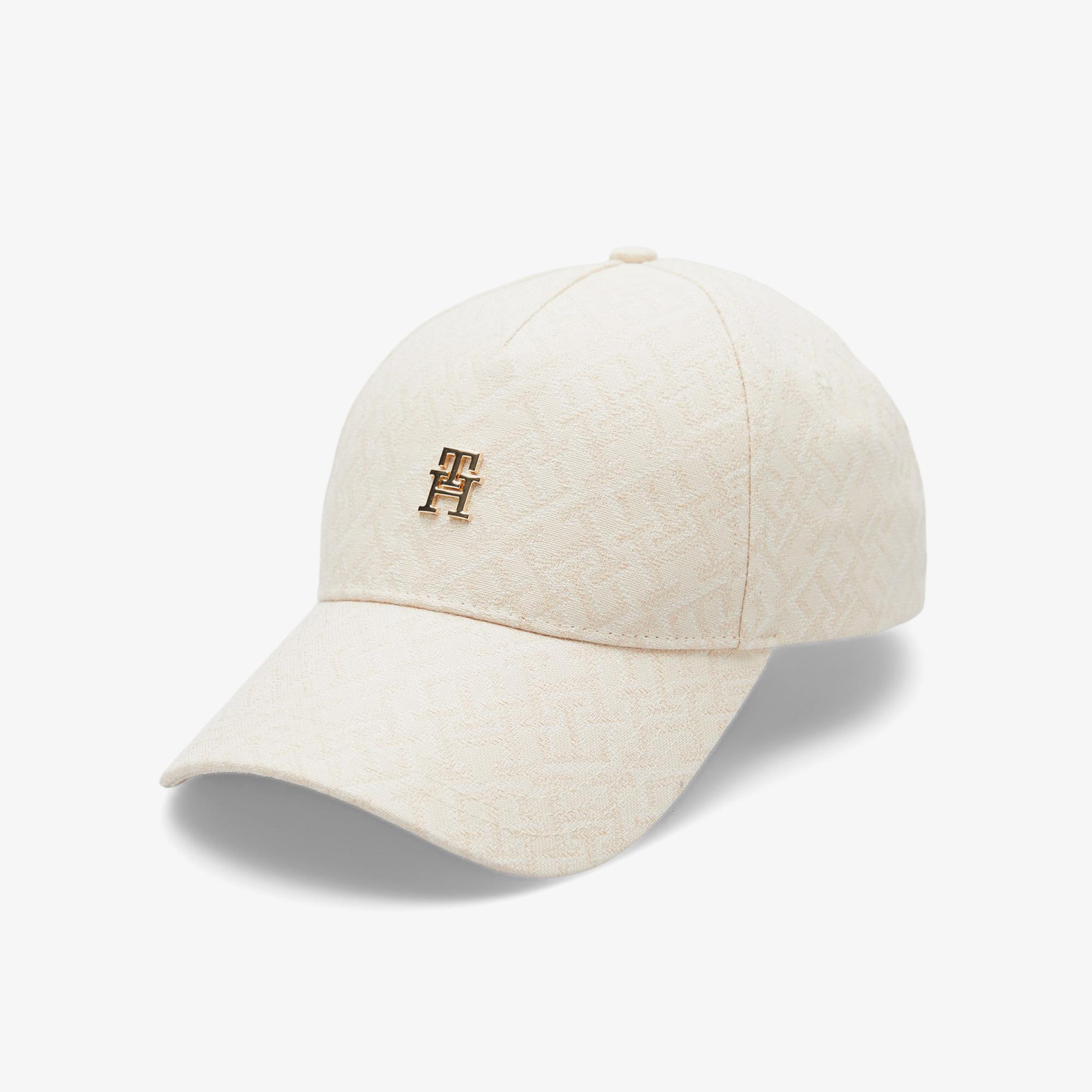 Tommy Hilfiger Monogram Kadın Bej Şapka