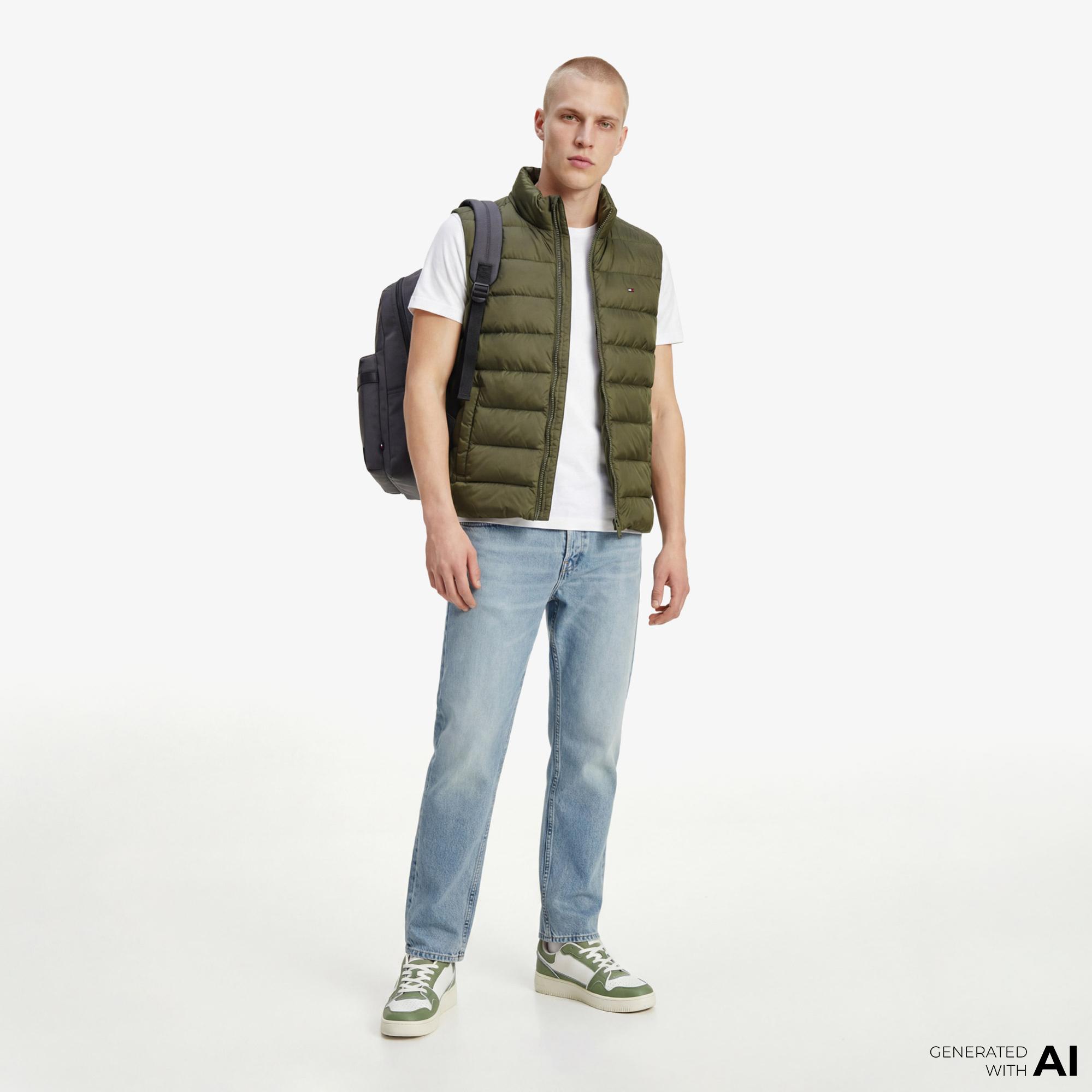 Tommy Hilfiger Light Down Erkek Yeşil Yelek