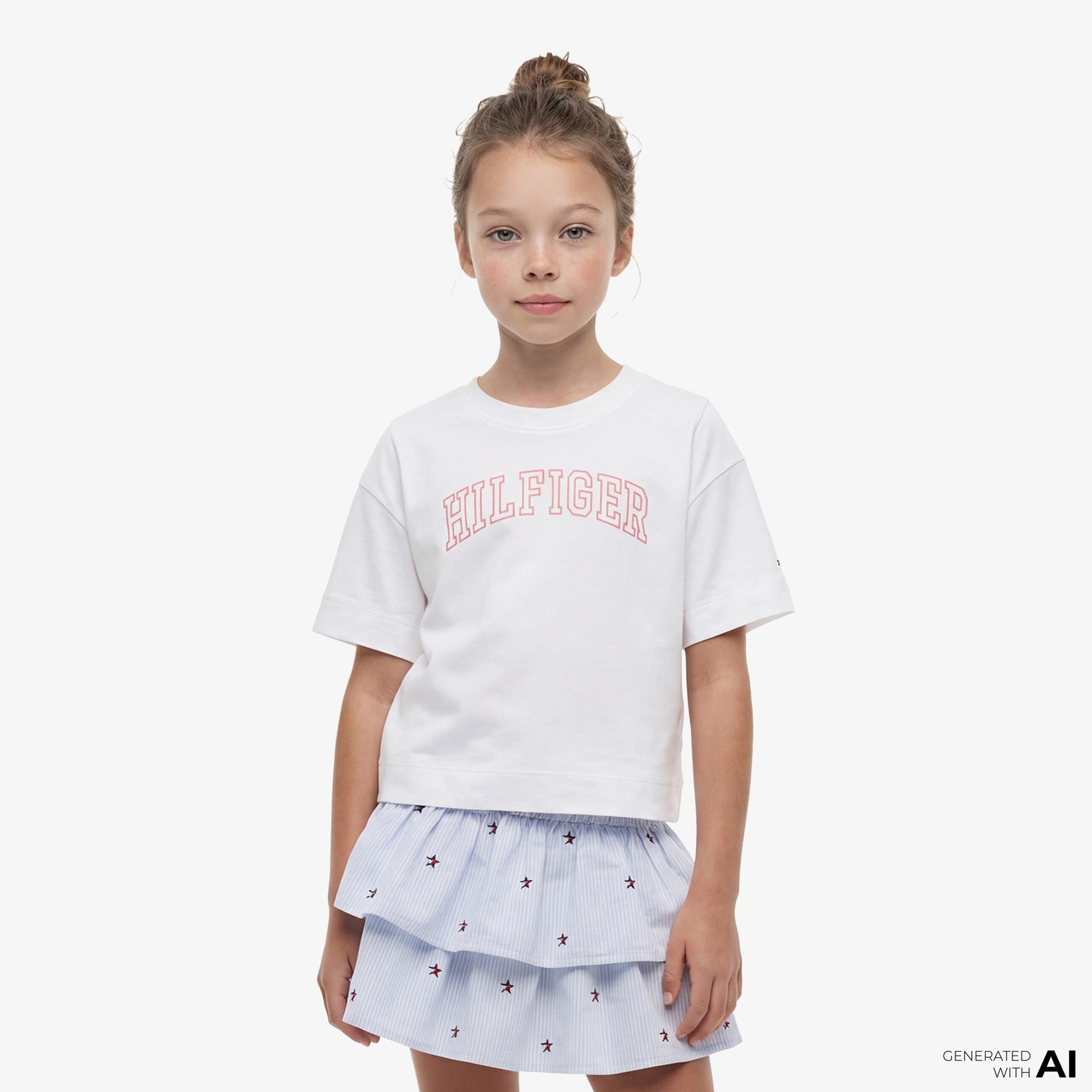 Tommy Hilfiger Varsity Çocuk Beyaz T-Shirt