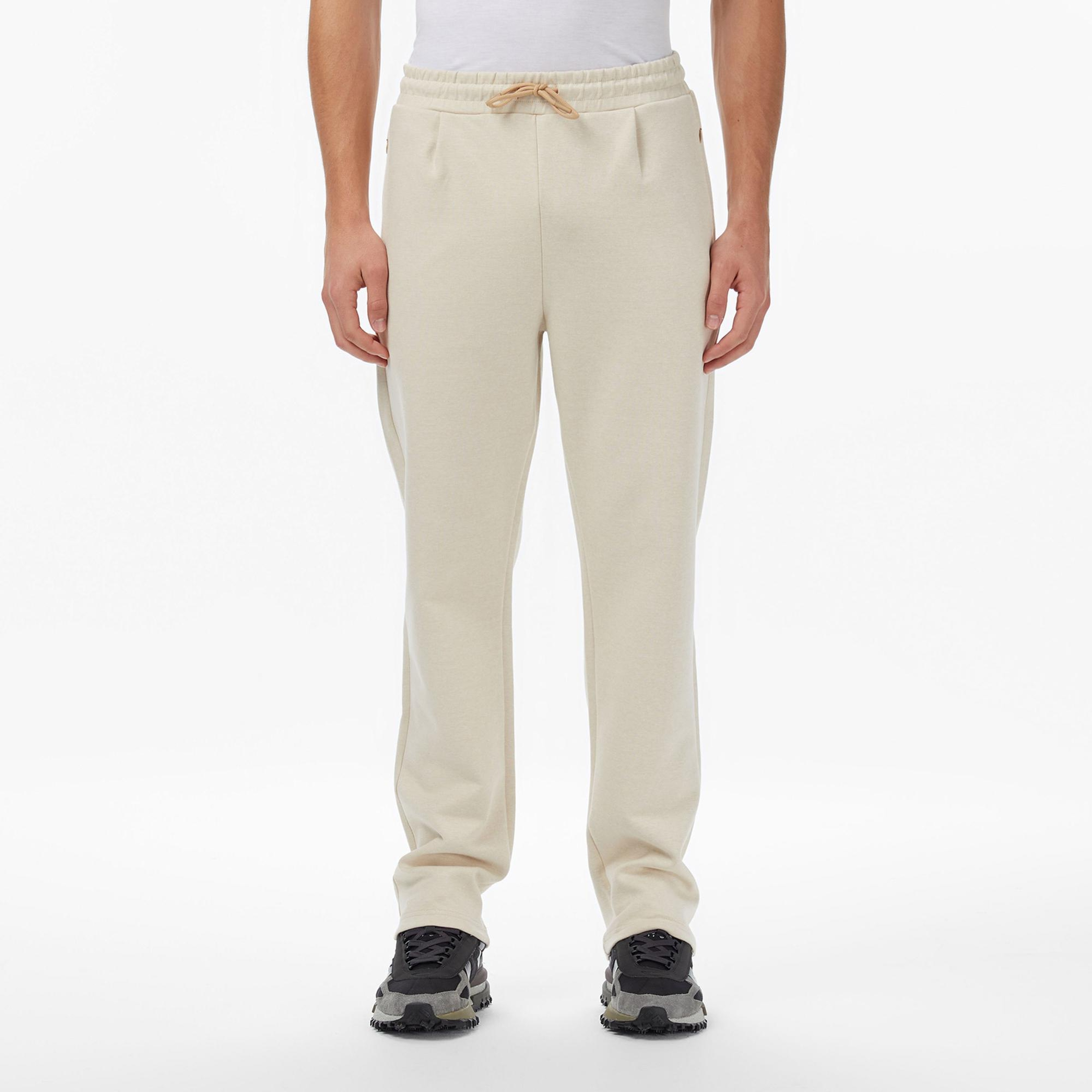Lacoste Erkek Regular Fit Monogram Krem Eşofman Altı