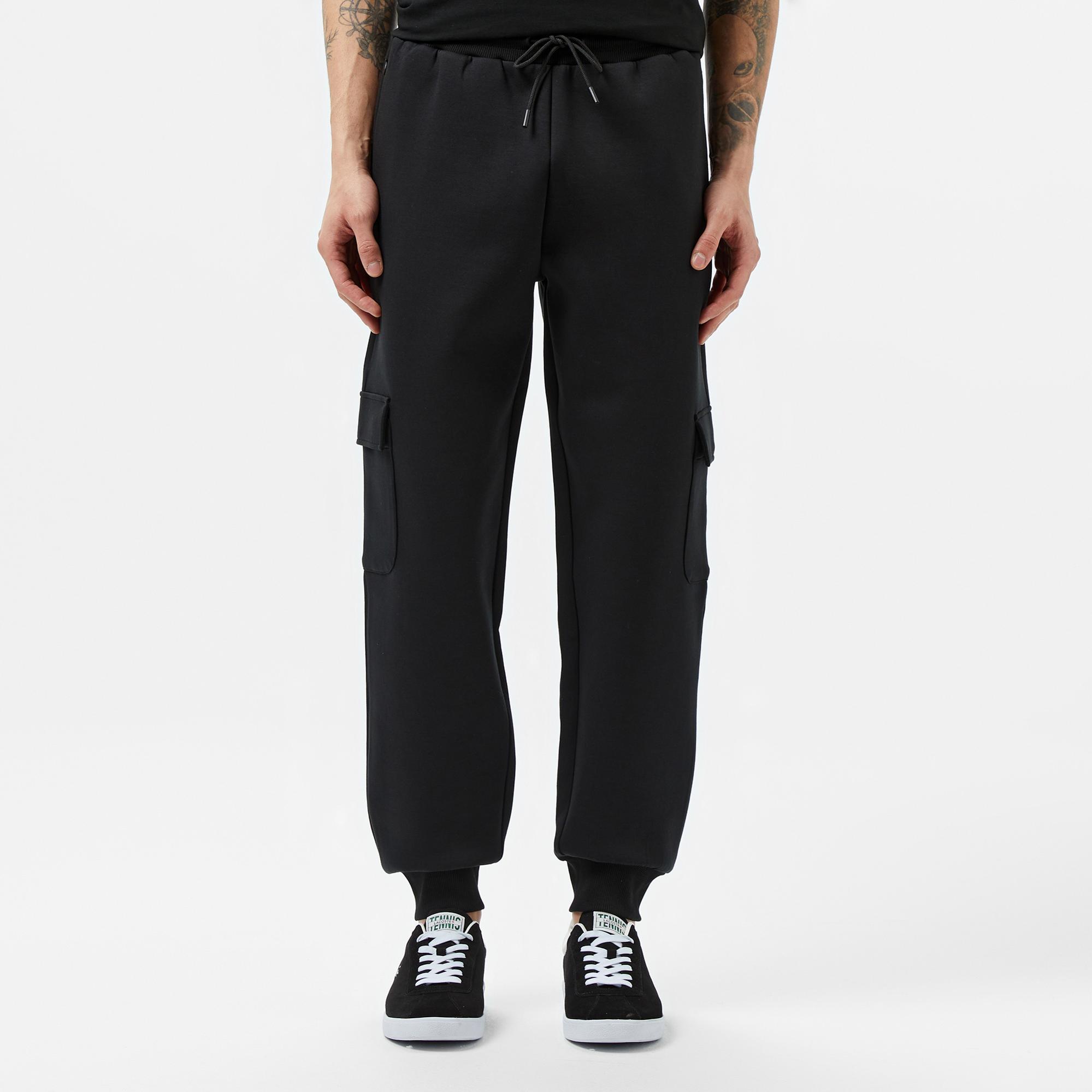 Lacoste Erkek Loose Fit Siyah Eşofman Altı