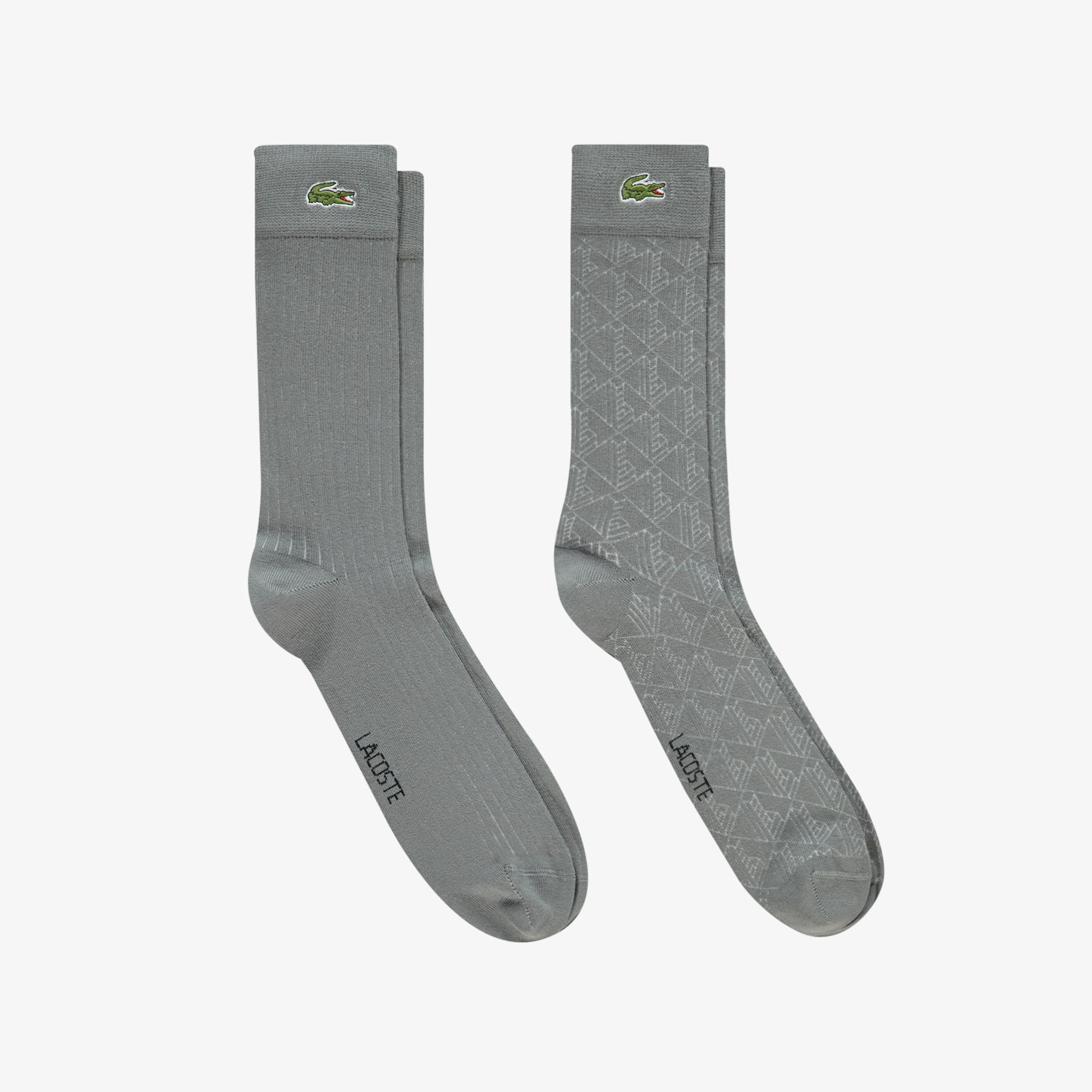 Lacoste Erkek Baskılı Koyu Gri Çorap