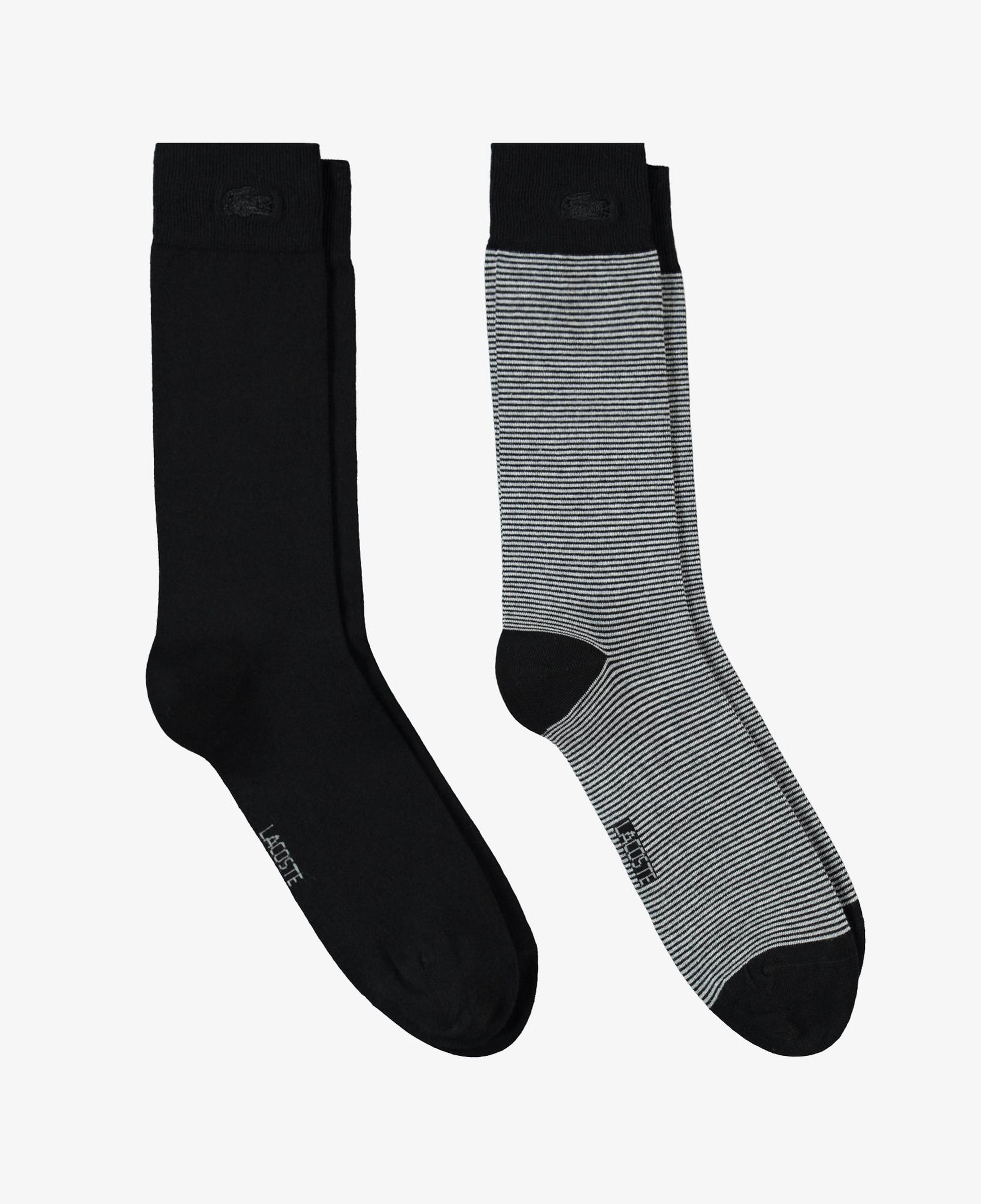 Lacoste Erkek Çizgili Siyah Çorap