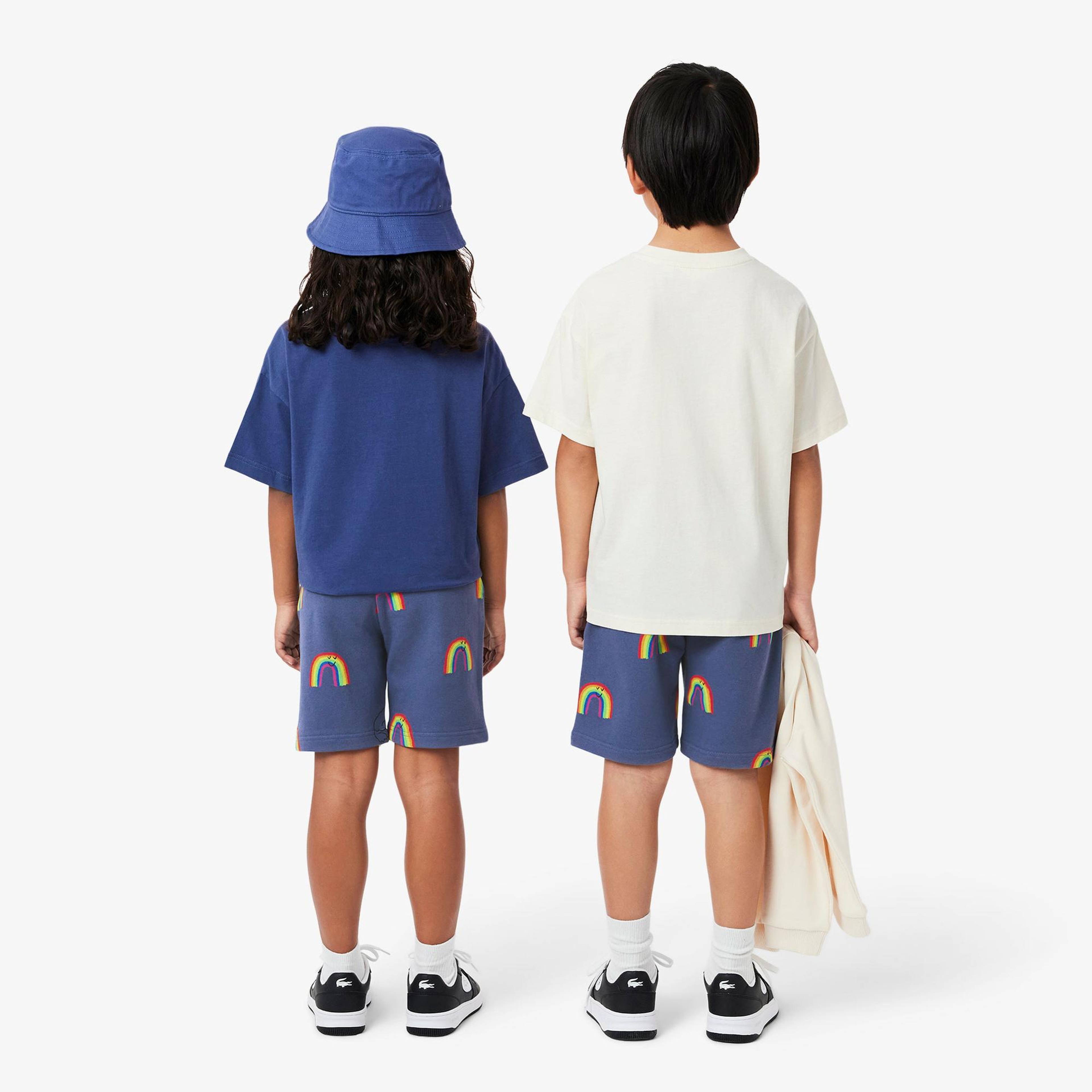 Lacoste Çocuk Desenli Lacivert Şort