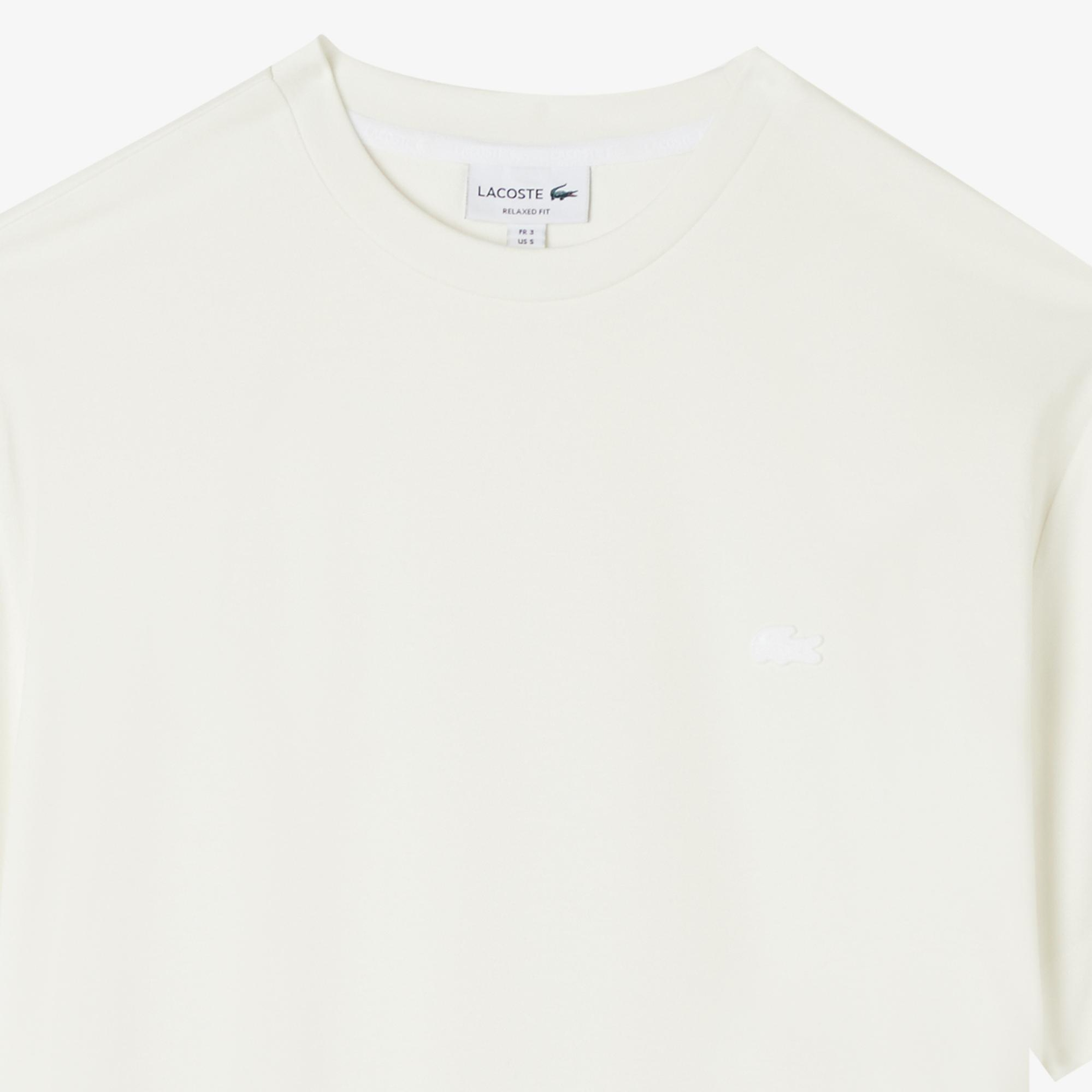 Lacoste Erkek Oversize Fit Bisiklet Yaka Beyaz T-Shirt