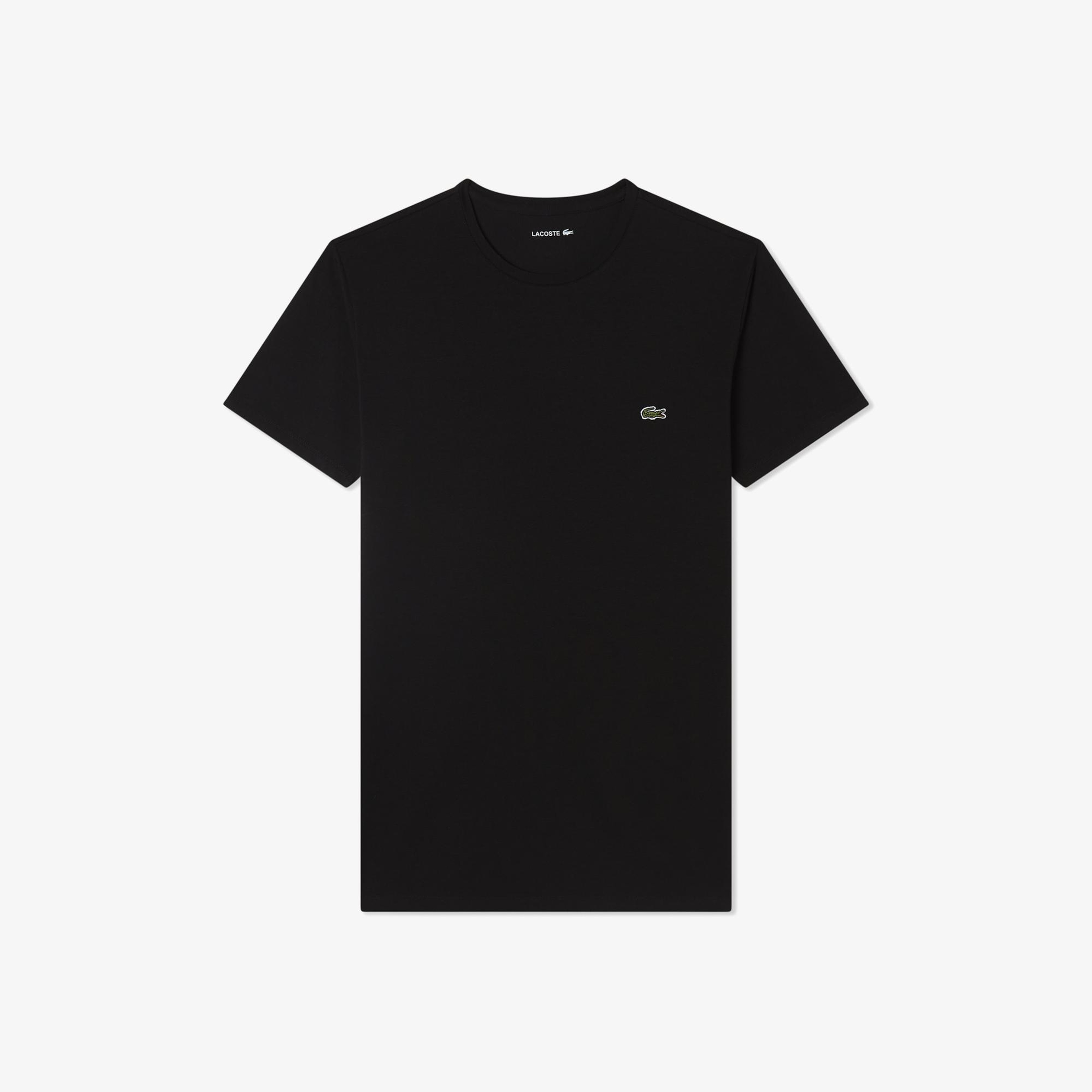 Lacoste Erkek Slim Fit Bisiklet Yaka Siyah T-Shirt