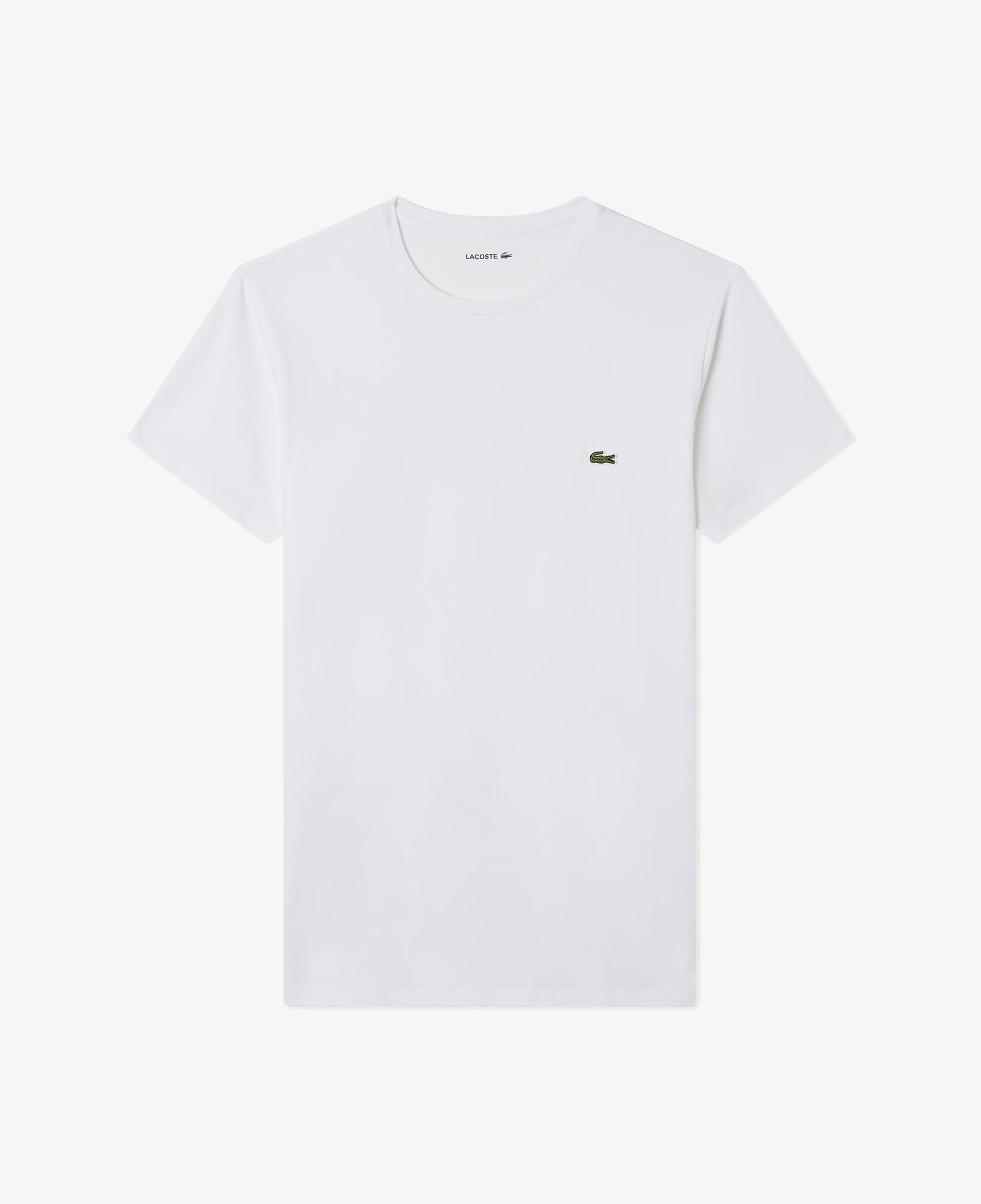 Lacoste Erkek Slim Fit Bisiklet Yaka Beyaz T-Shirt