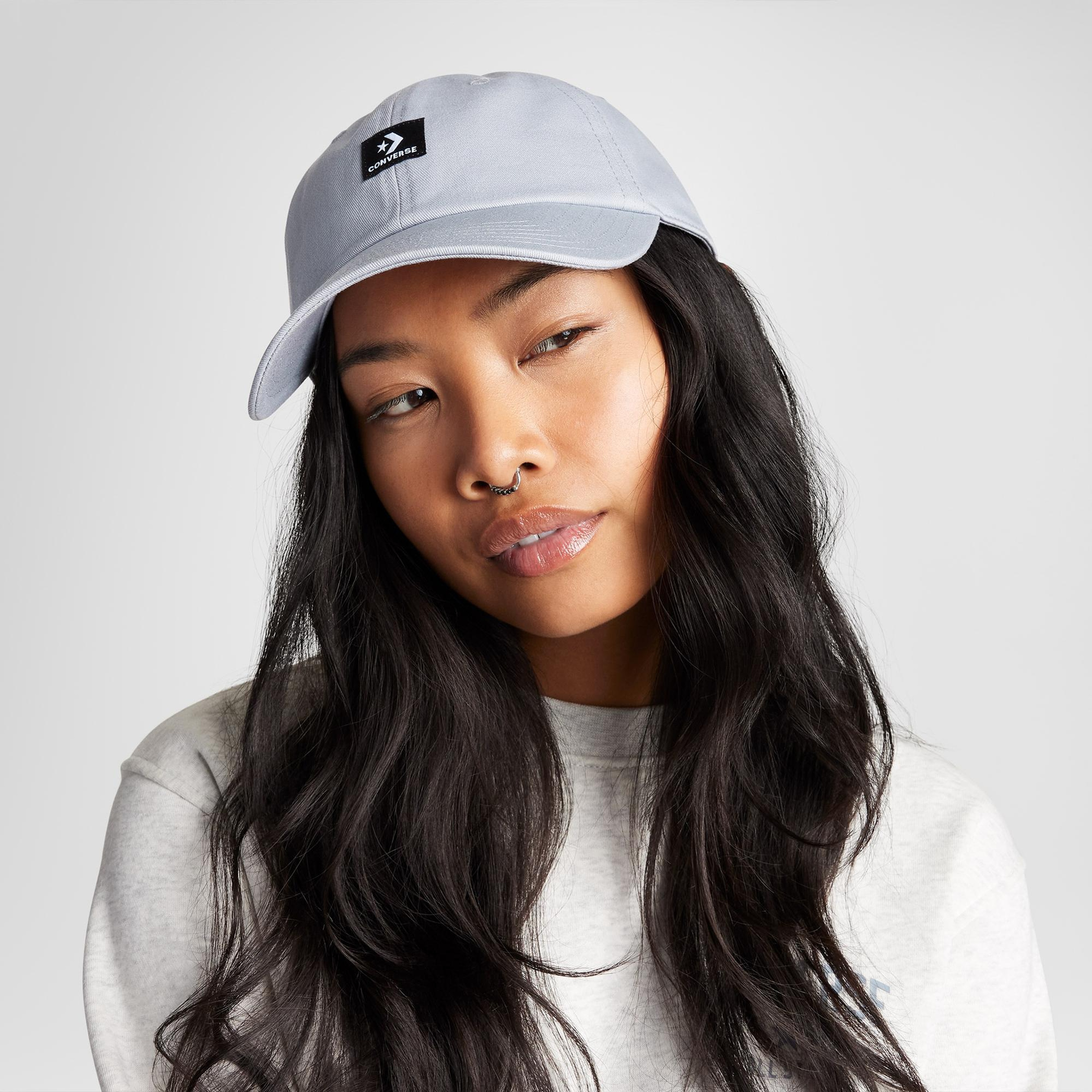 Converse Unisex Star Chevron Baseball Gri Şapka