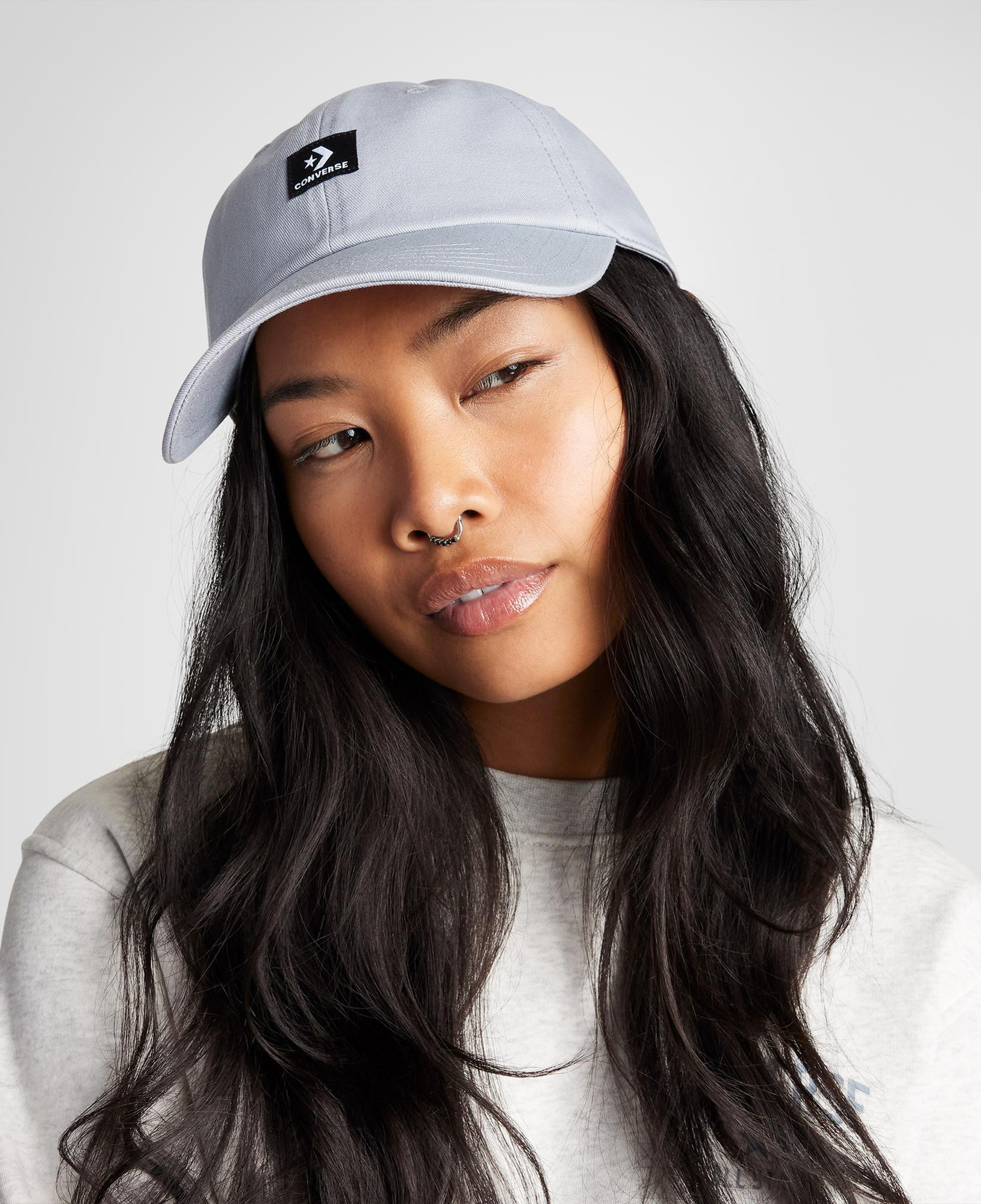 Converse Unisex Star Chevron Baseball Gri Şapka