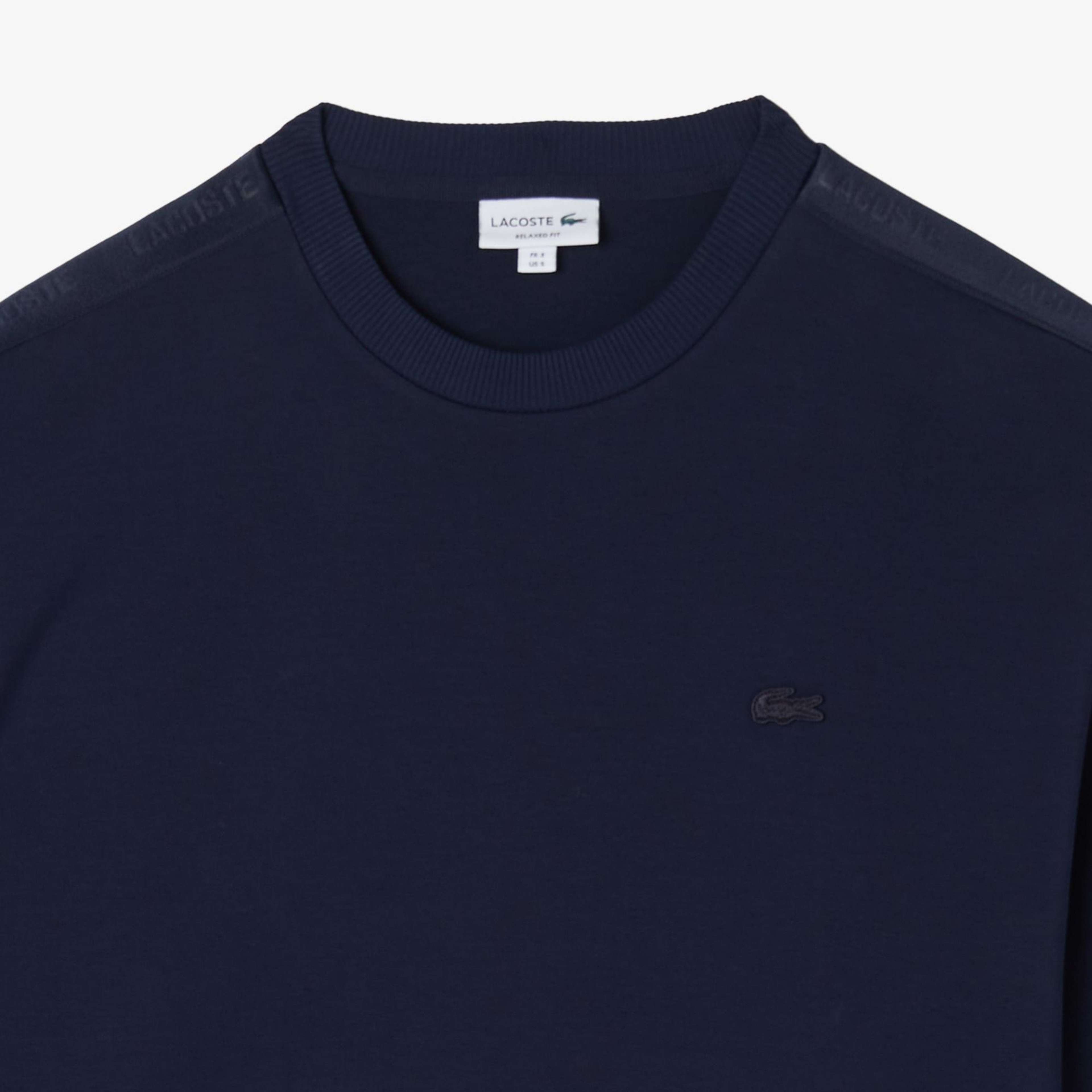 Lacoste Erkek Relaxed Fit Bisiklet Yaka Lacivert Sweatshirt