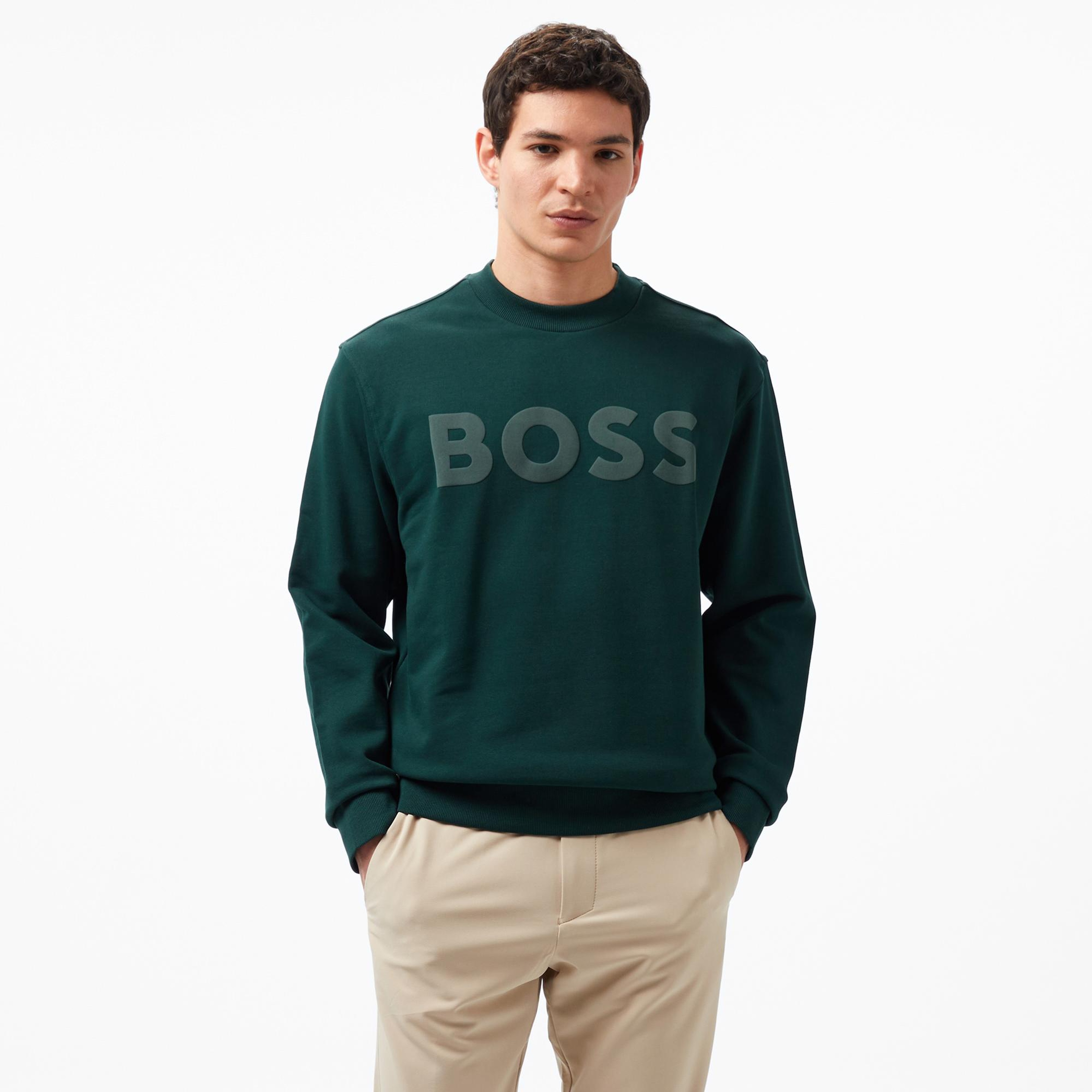 Boss Erkek Yeşil Sweatshirt