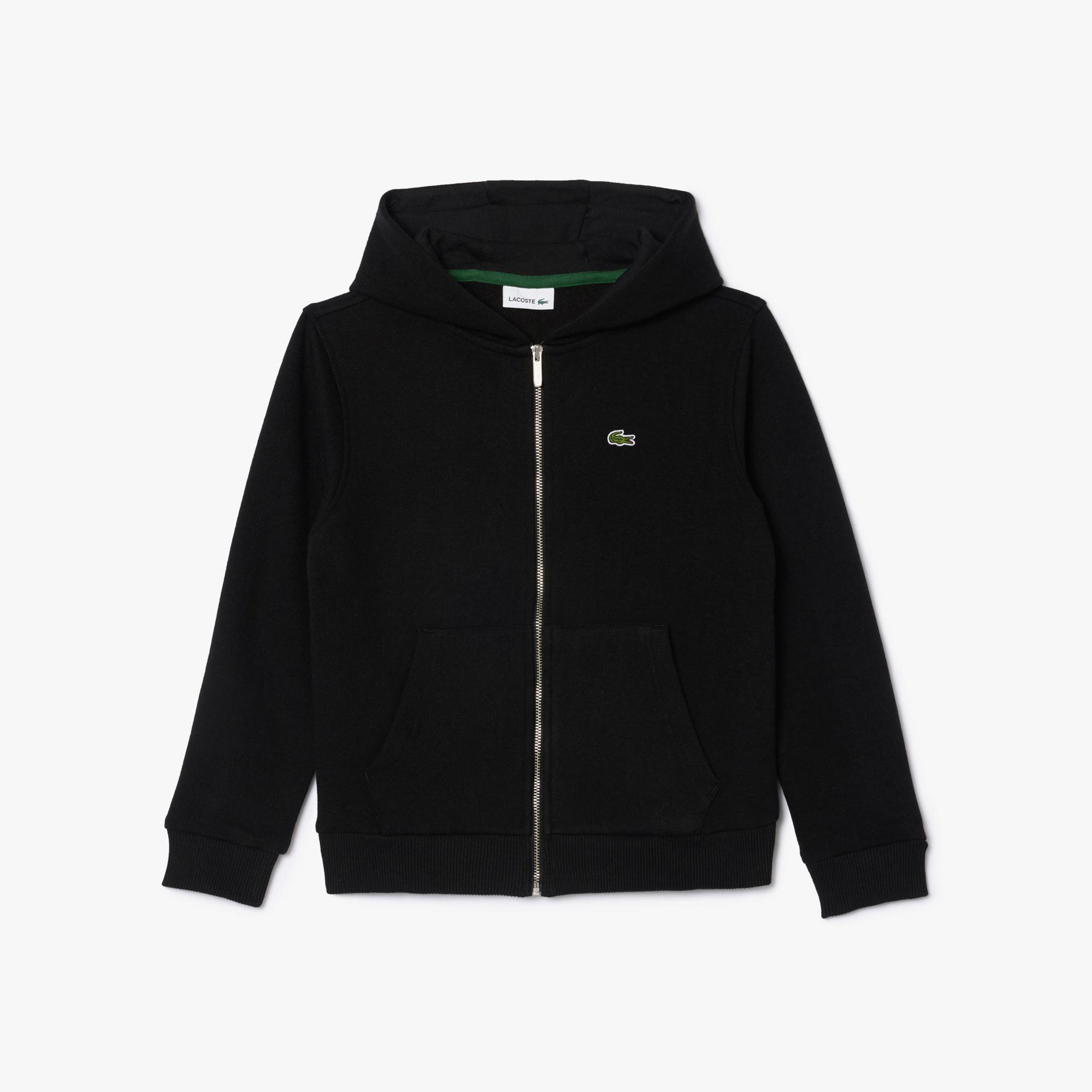 Lacoste Çocuk Kapüşonlu Siyah Sweatshirt