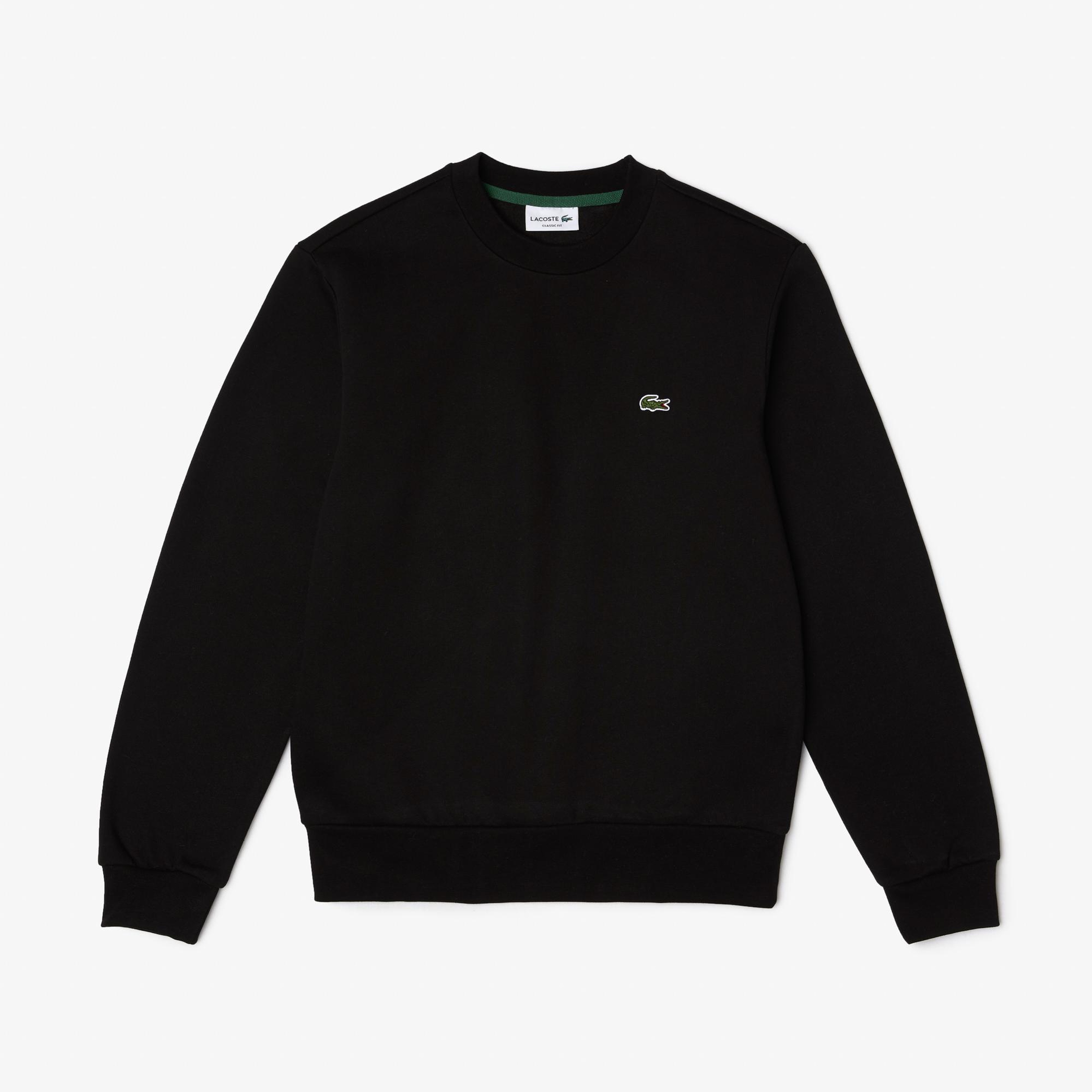 Lacoste Erkek Classic Fit Bisiklet Yaka Siyah Sweatshirt