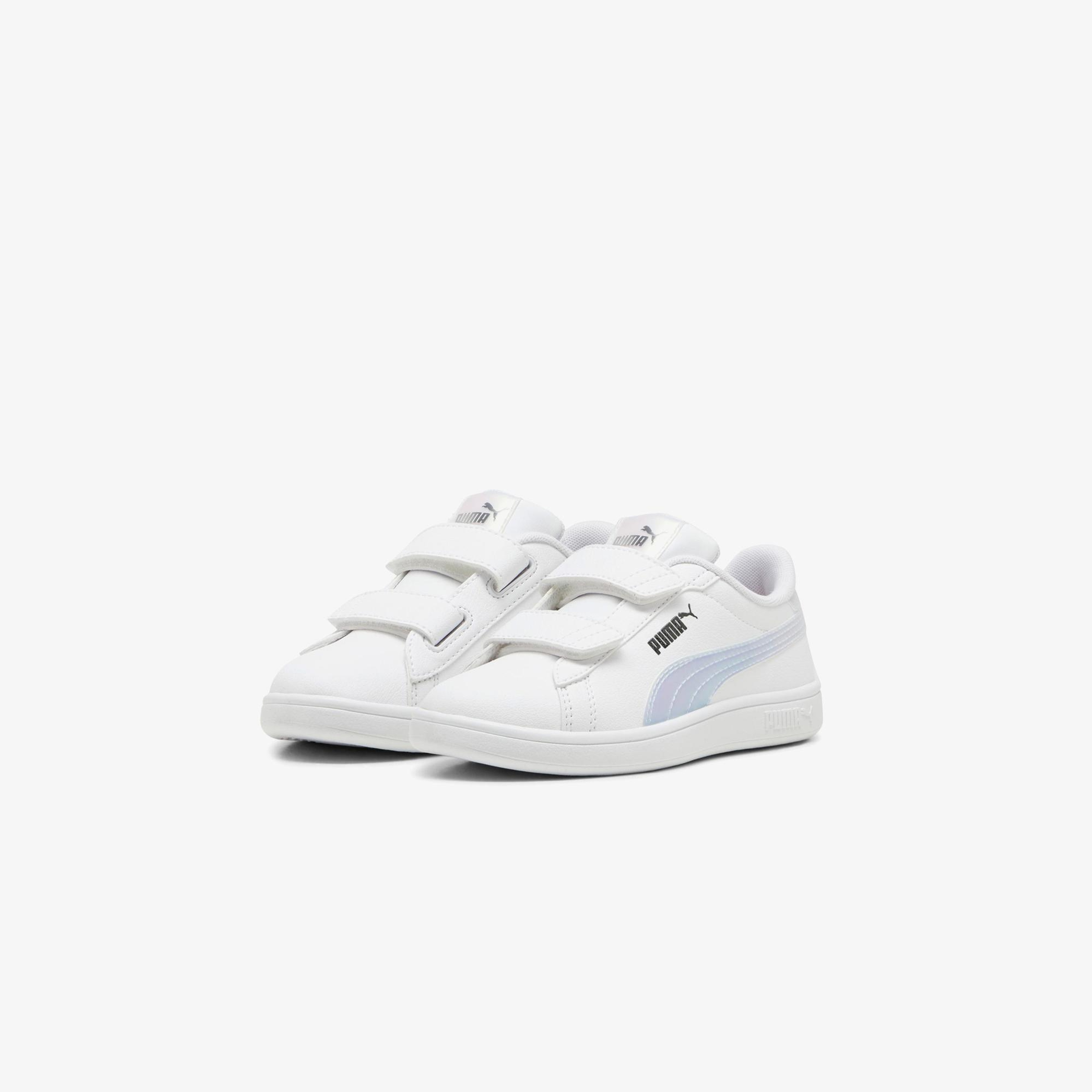 Puma  Smash 3.0 Holo 2.0 V PS Çocuk Beyaz Spor Ayakkabı