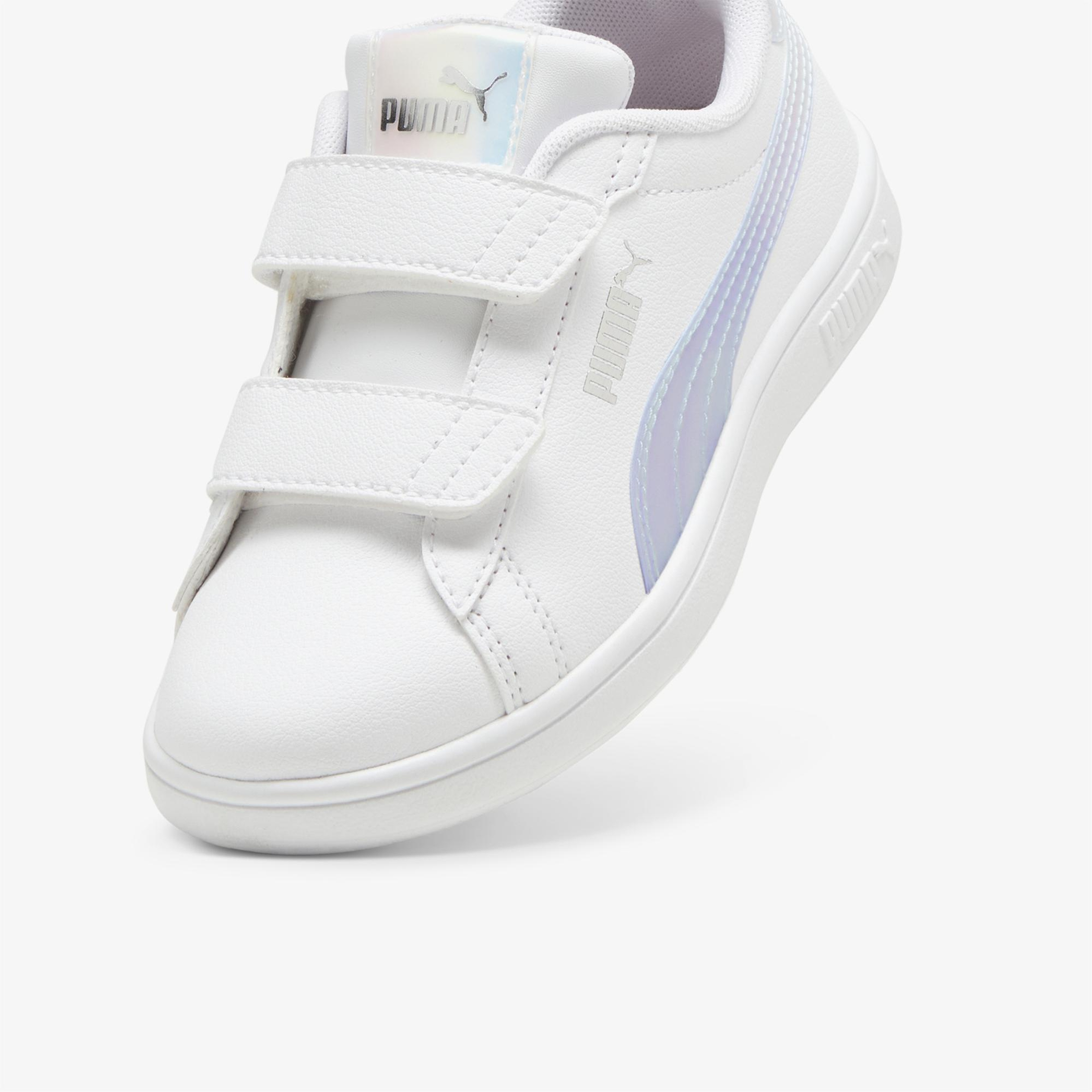 Puma  Smash 3.0 Holo 2.0 V PS Çocuk Beyaz Spor Ayakkabı