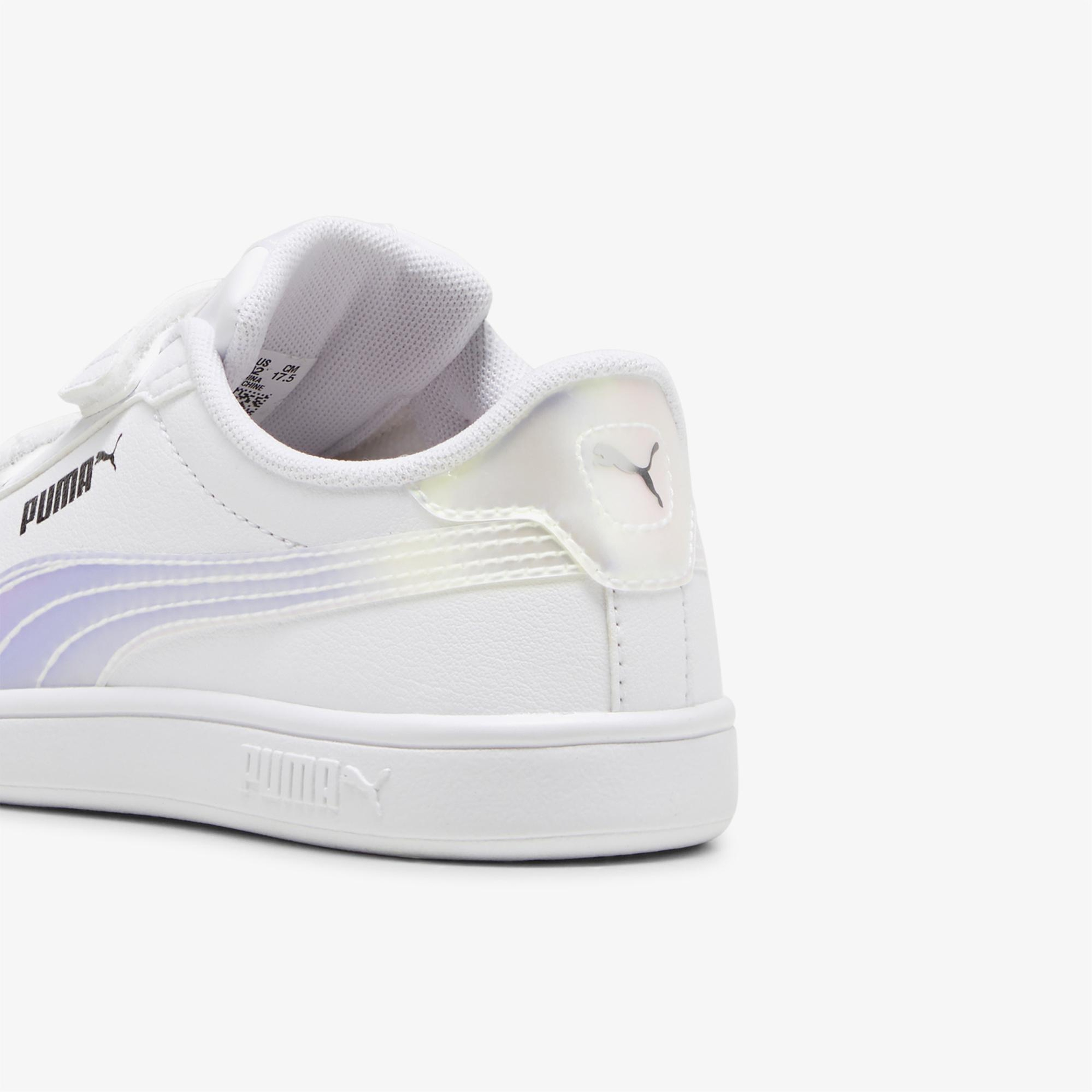 Puma  Smash 3.0 Holo 2.0 V PS Çocuk Beyaz Spor Ayakkabı