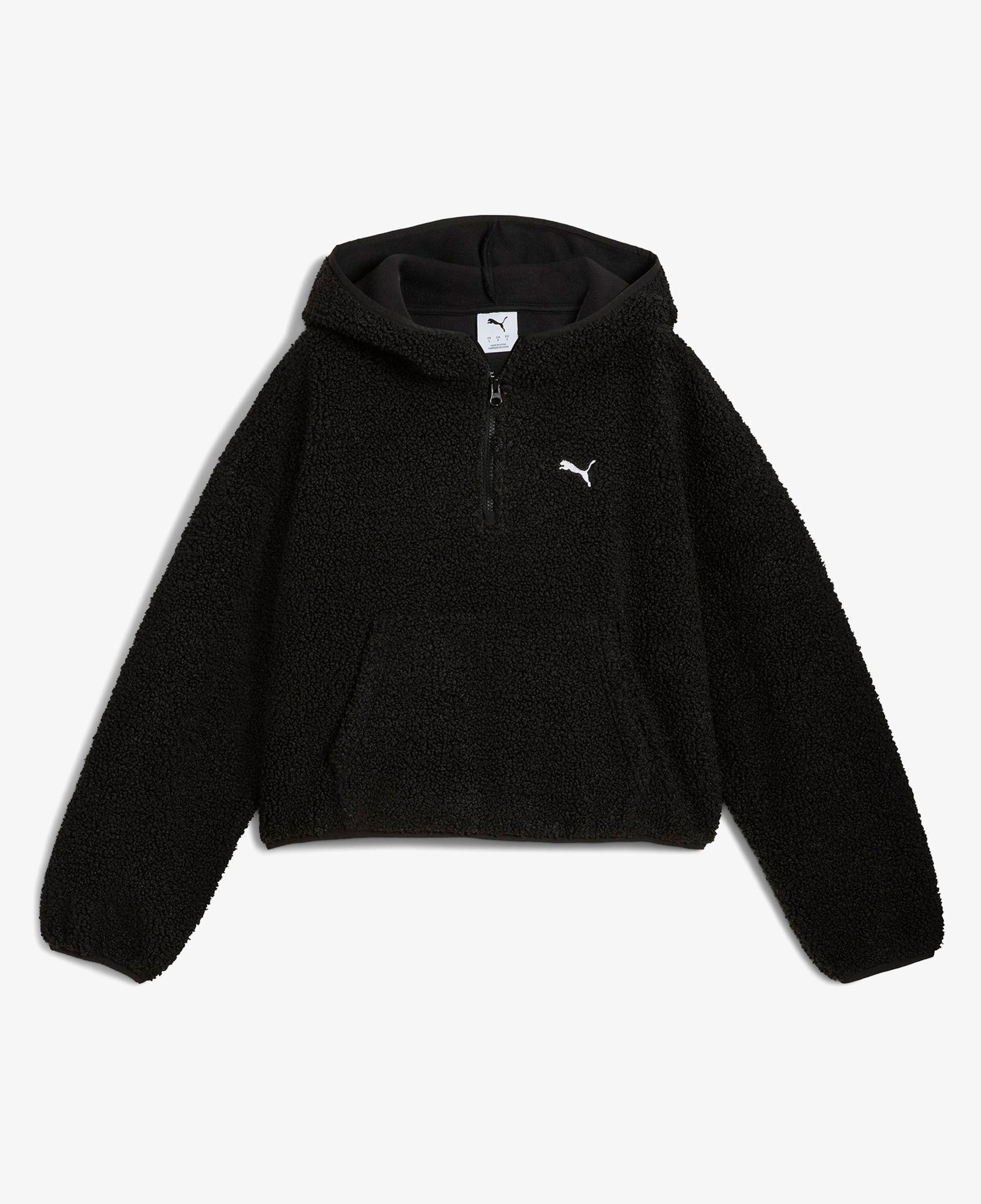 Puma Wardrobe Essential Polar FL  Kadın Siyah Sweatshirt