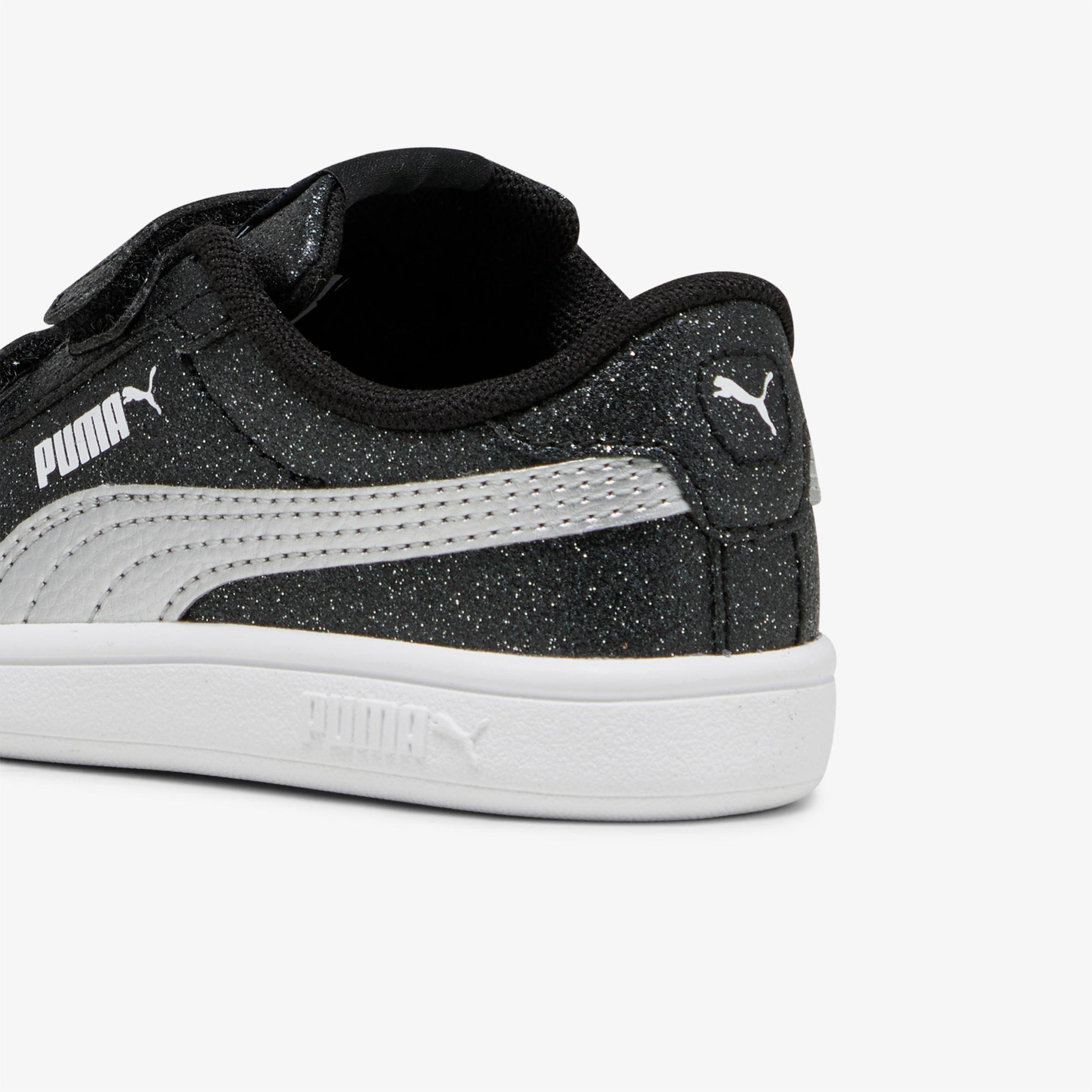 Puma Smash 3.0 Glit Glam V In Çocuk Siyah Spor Ayakkabı