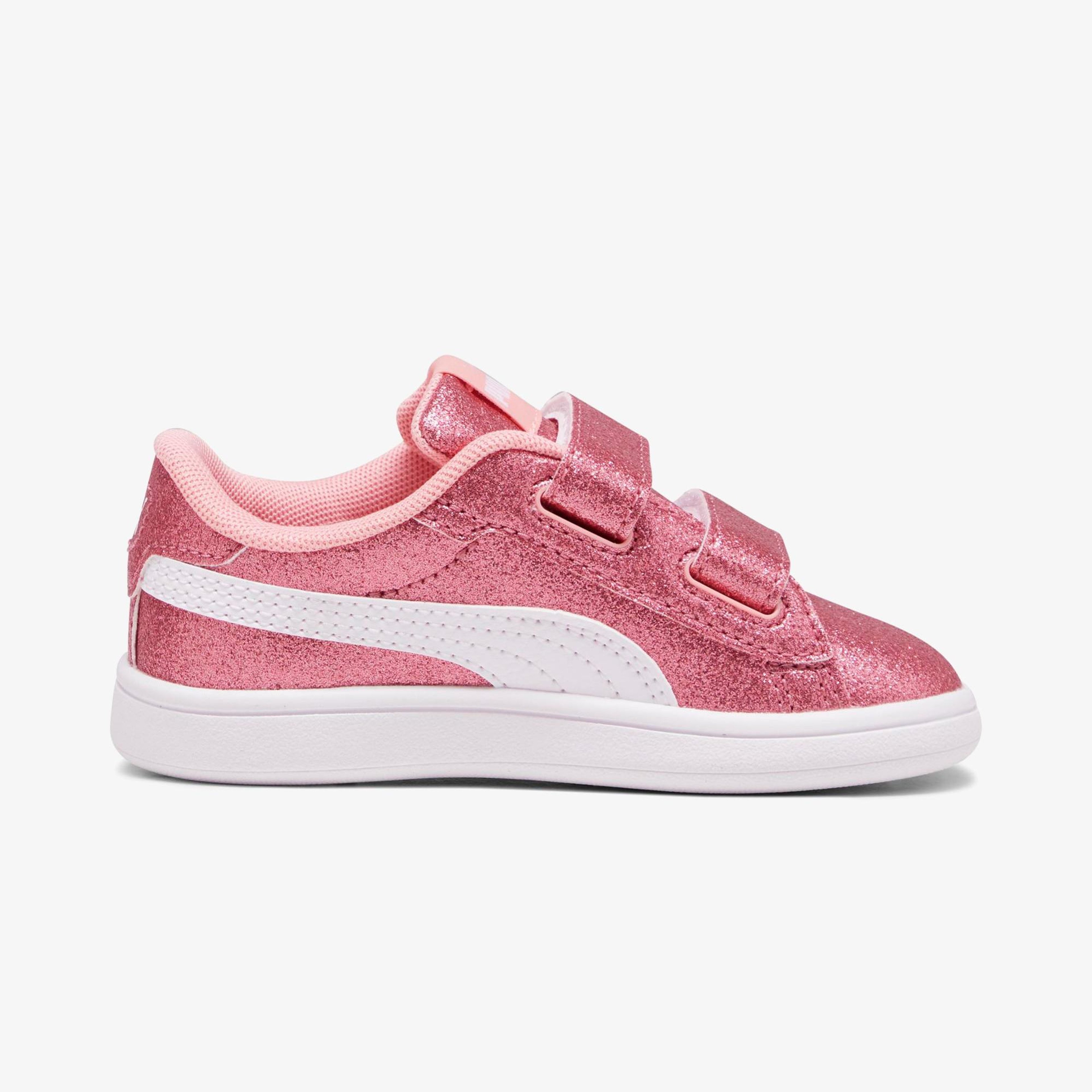 Puma Smash 3.0 Glit Glam V In Çocuk Bej Spor Ayakkabı