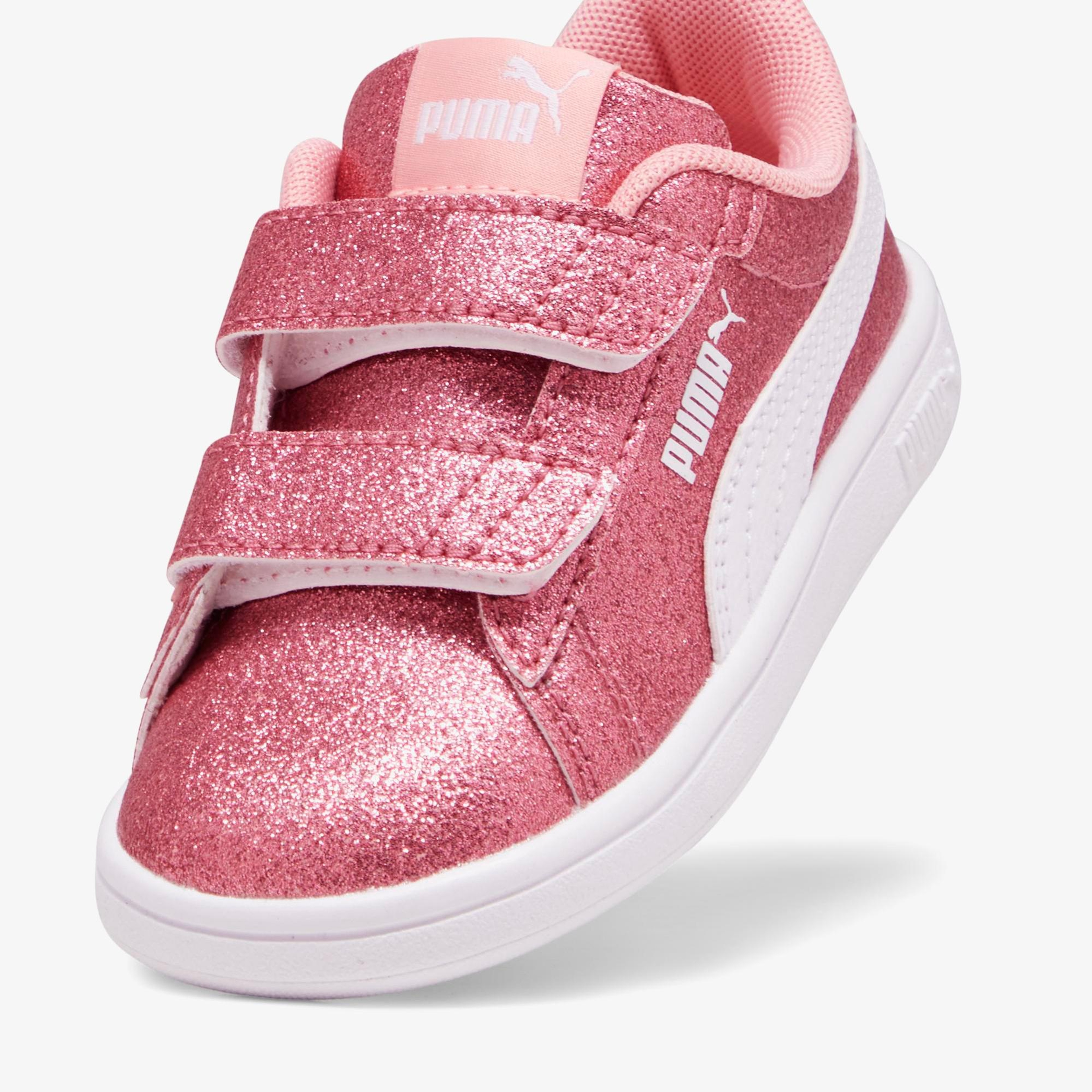 Puma Smash 3.0 Glit Glam V In Çocuk Bej Spor Ayakkabı