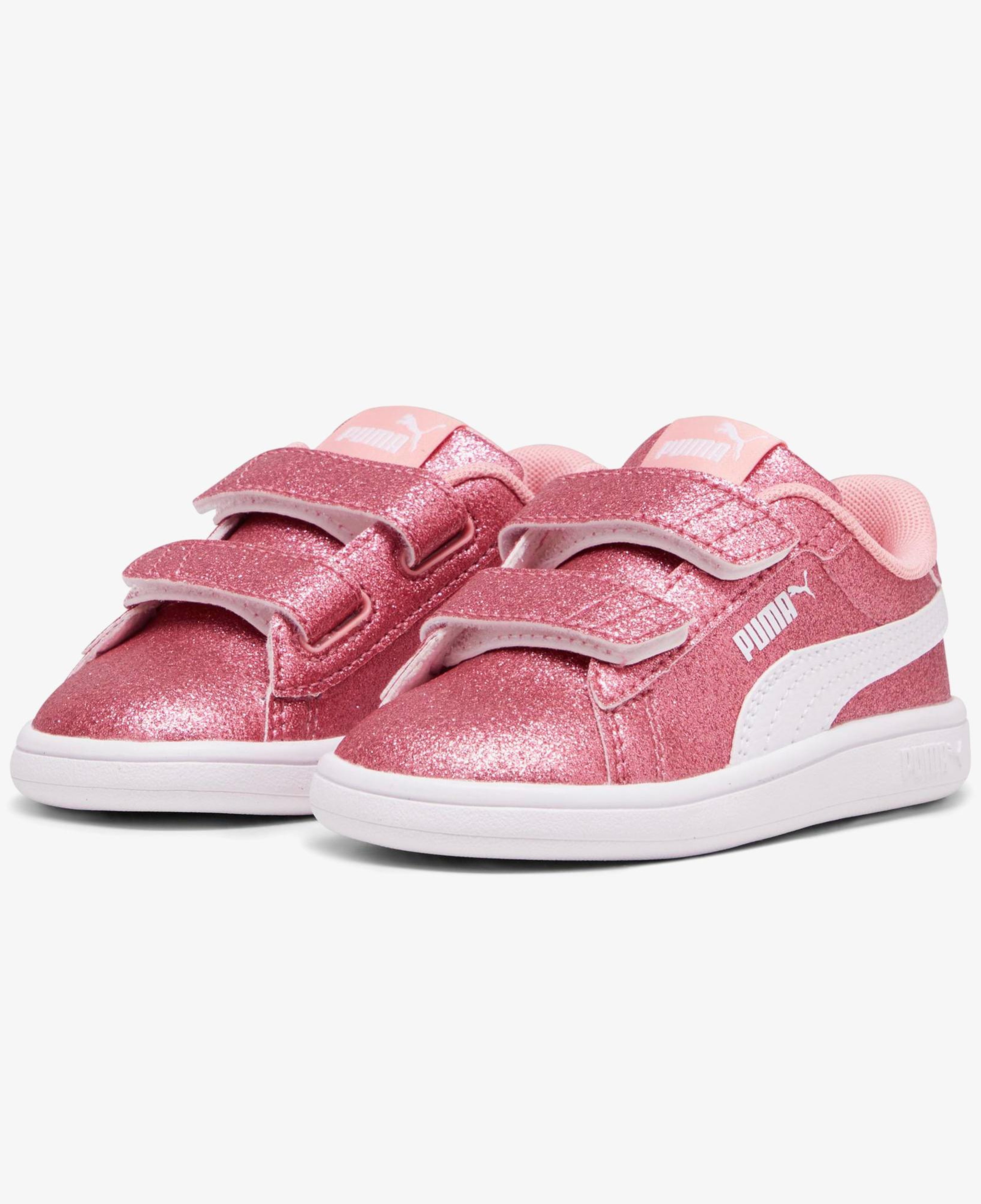 Puma Smash 3.0 Glit Glam V In Çocuk Bej Spor Ayakkabı