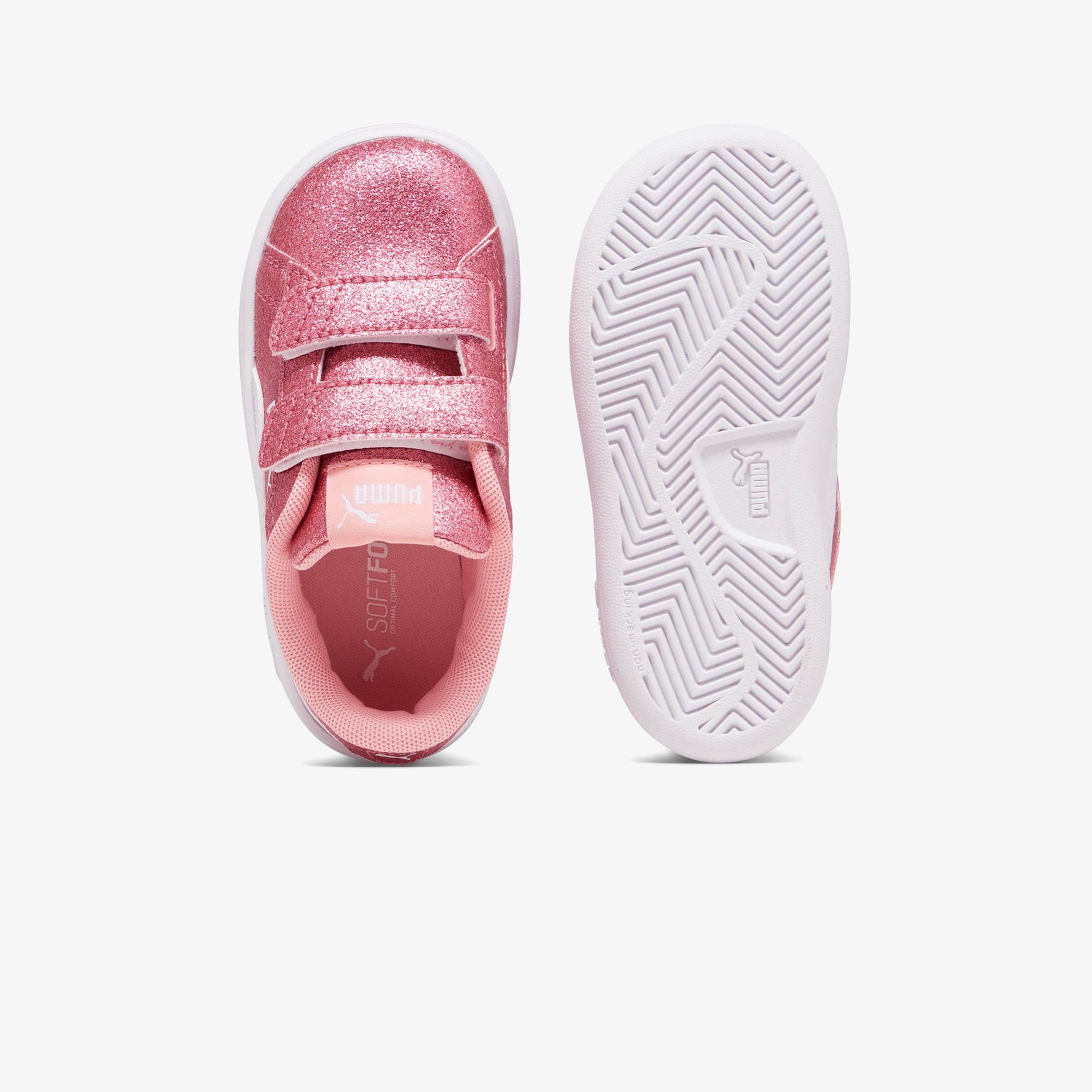 Puma Smash 3.0 Glit Glam V In Çocuk Bej Spor Ayakkabı