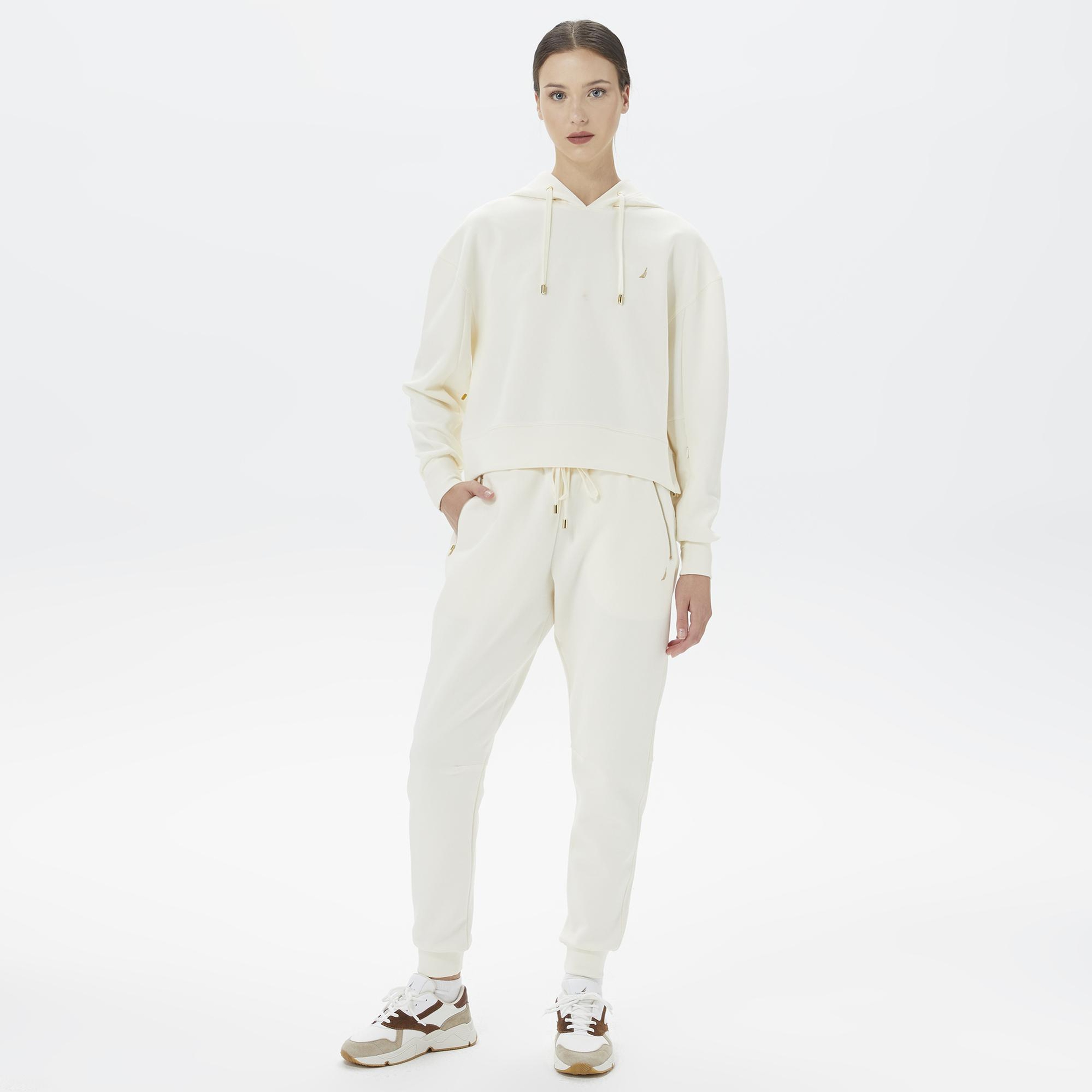 Nautica Kadın Kırık Beyaz Relaxed Fit Eşofman Altı