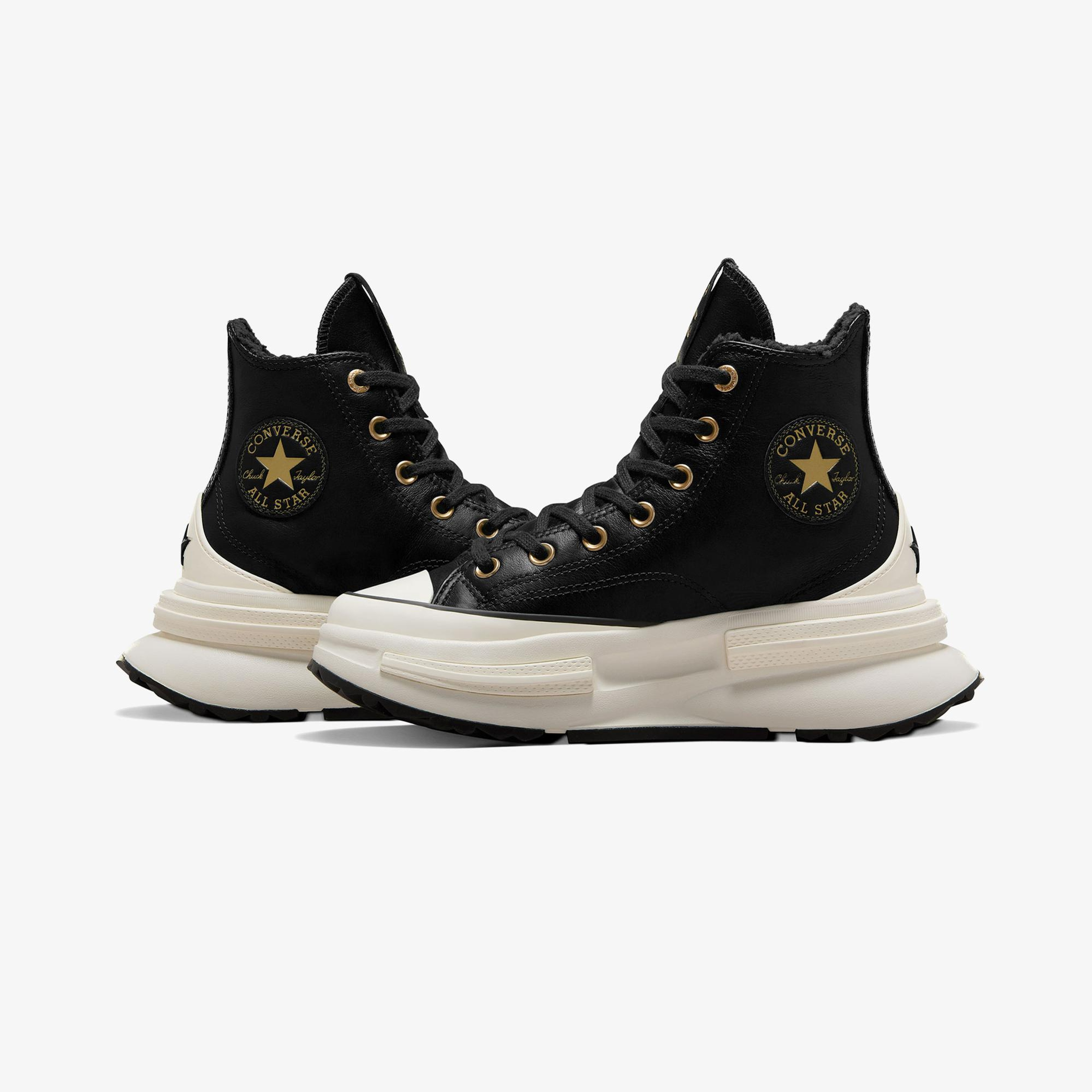 Converse Run Star Legacy CX Unisex Siyah Deri Platform Sneaker
