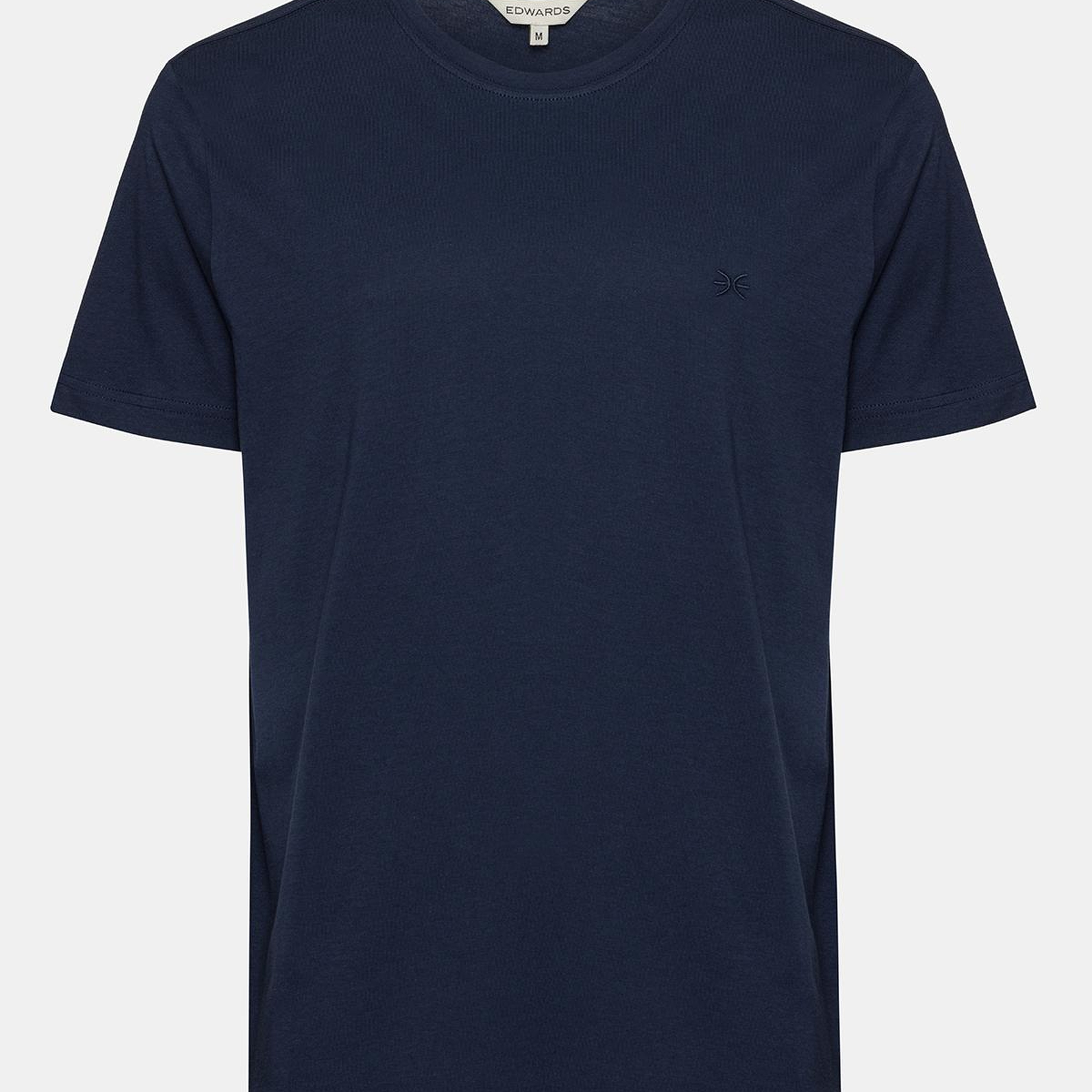 Erkek Lacivert Organik Pamuklu Bisiklet Yaka T-Shirt