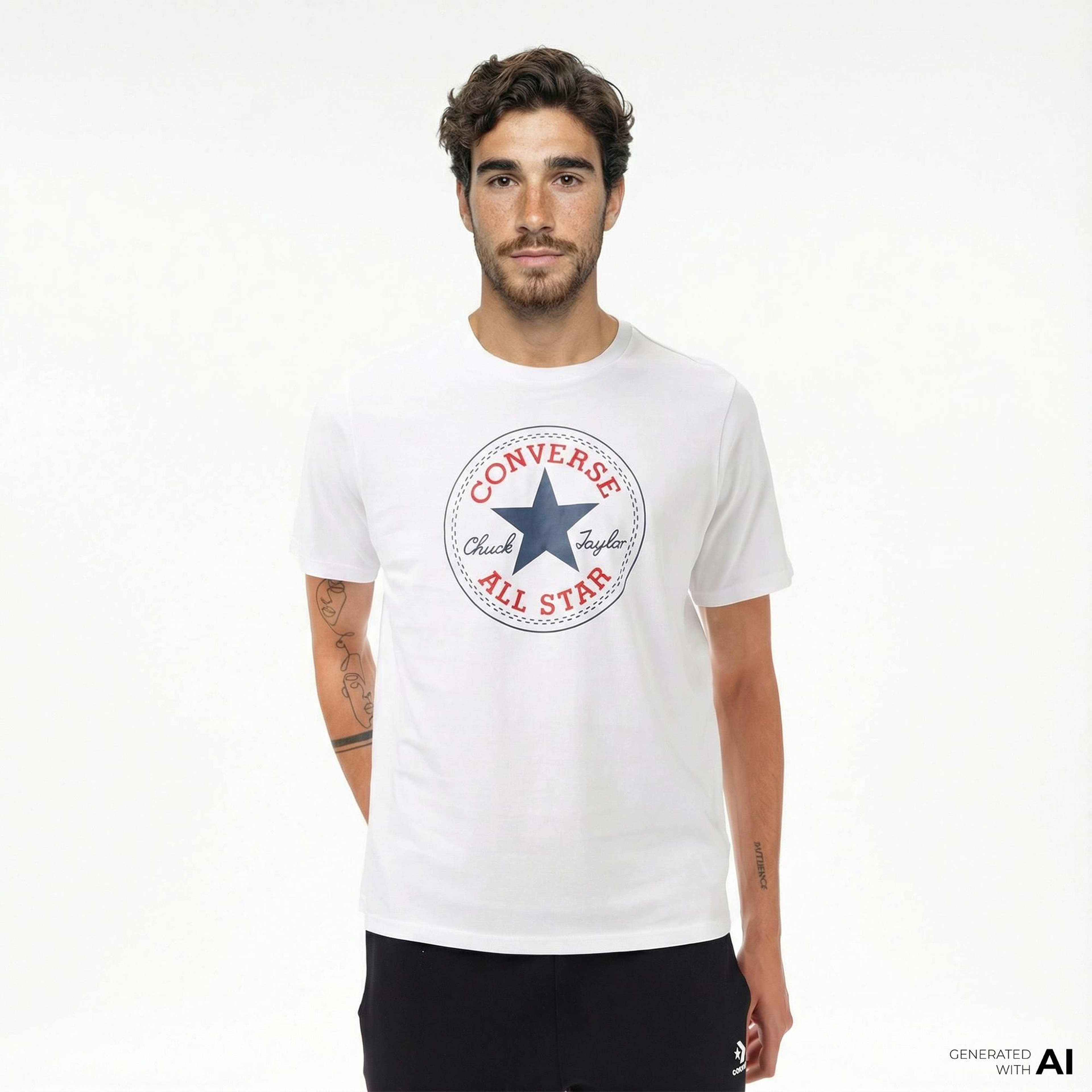 Converse Erkek Beyaz T-Shirt