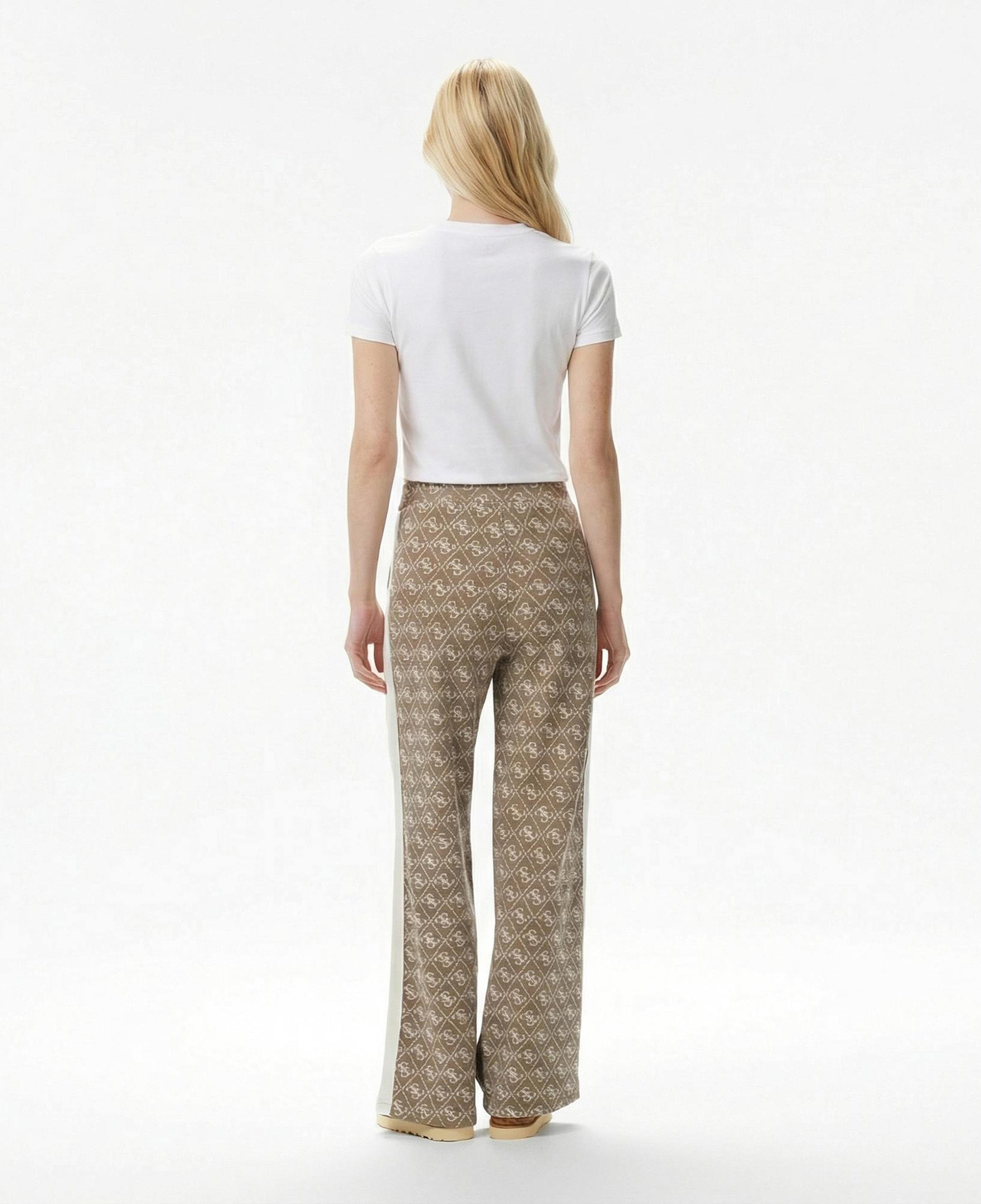 Guess Rhombus Regular Fit Kadın Bej Eşofman Altı