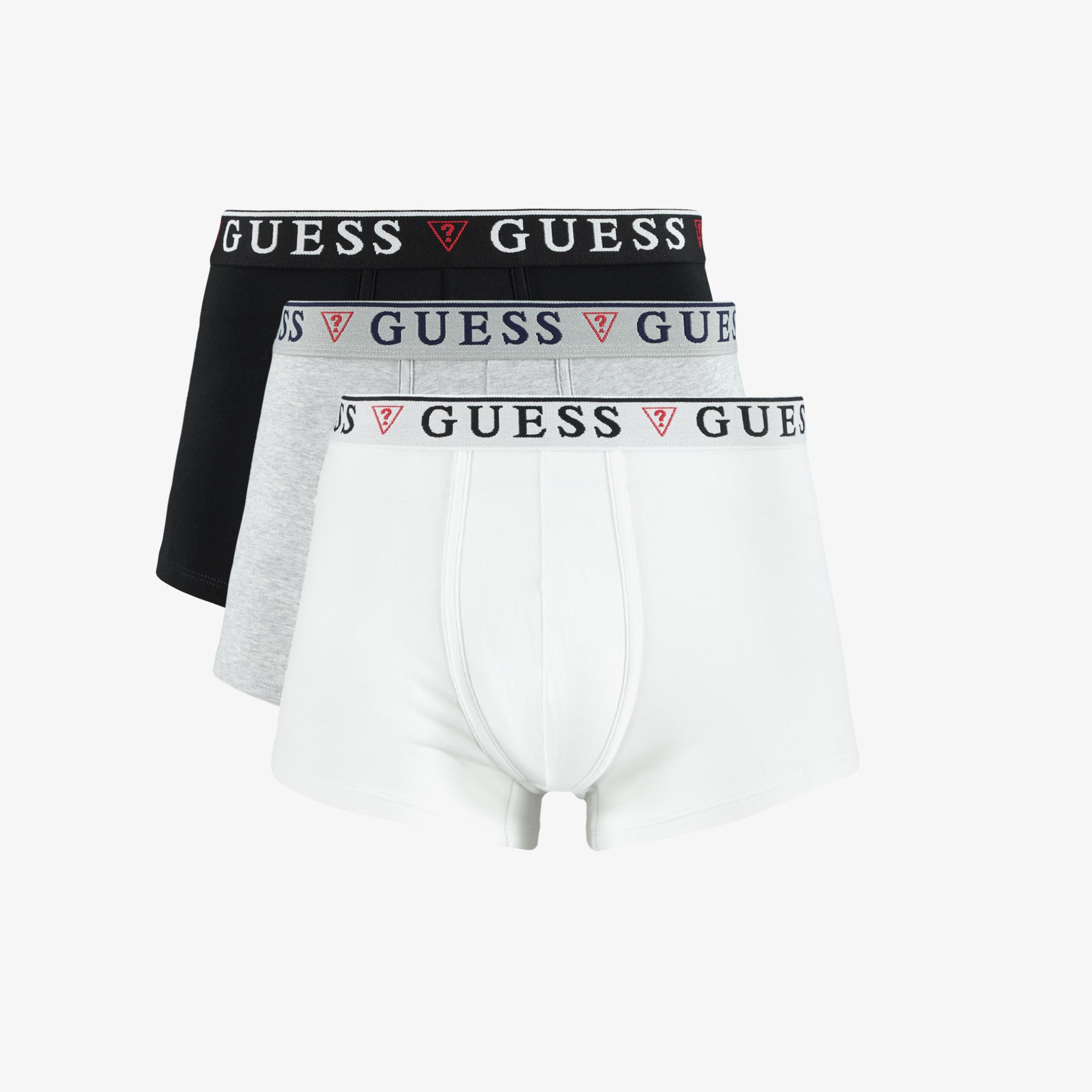 Guess Erkek Beyaz 3'lü Boxer Set