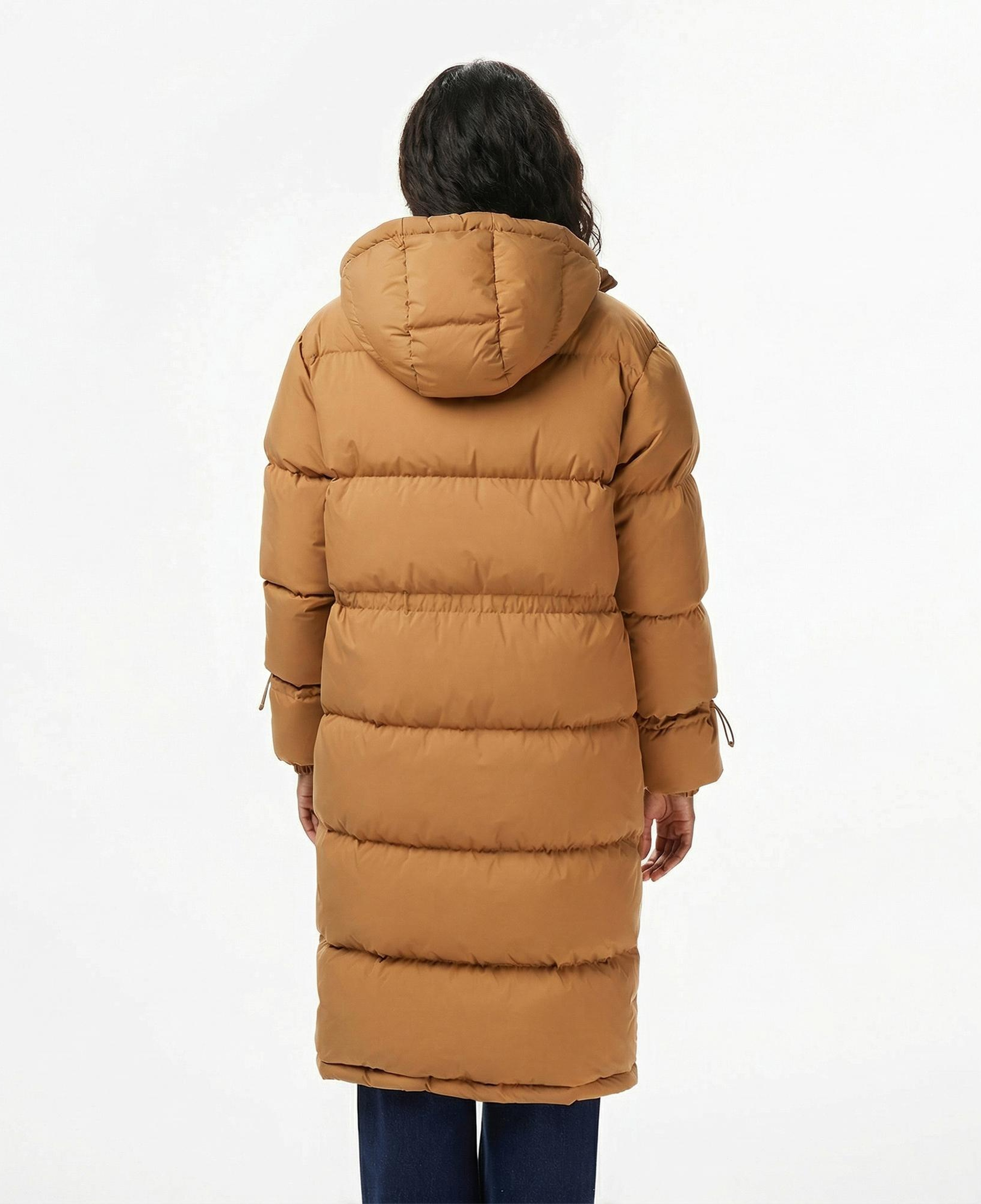 Lacoste Kadın Kapüşonlu Açık Kahverengi Mont