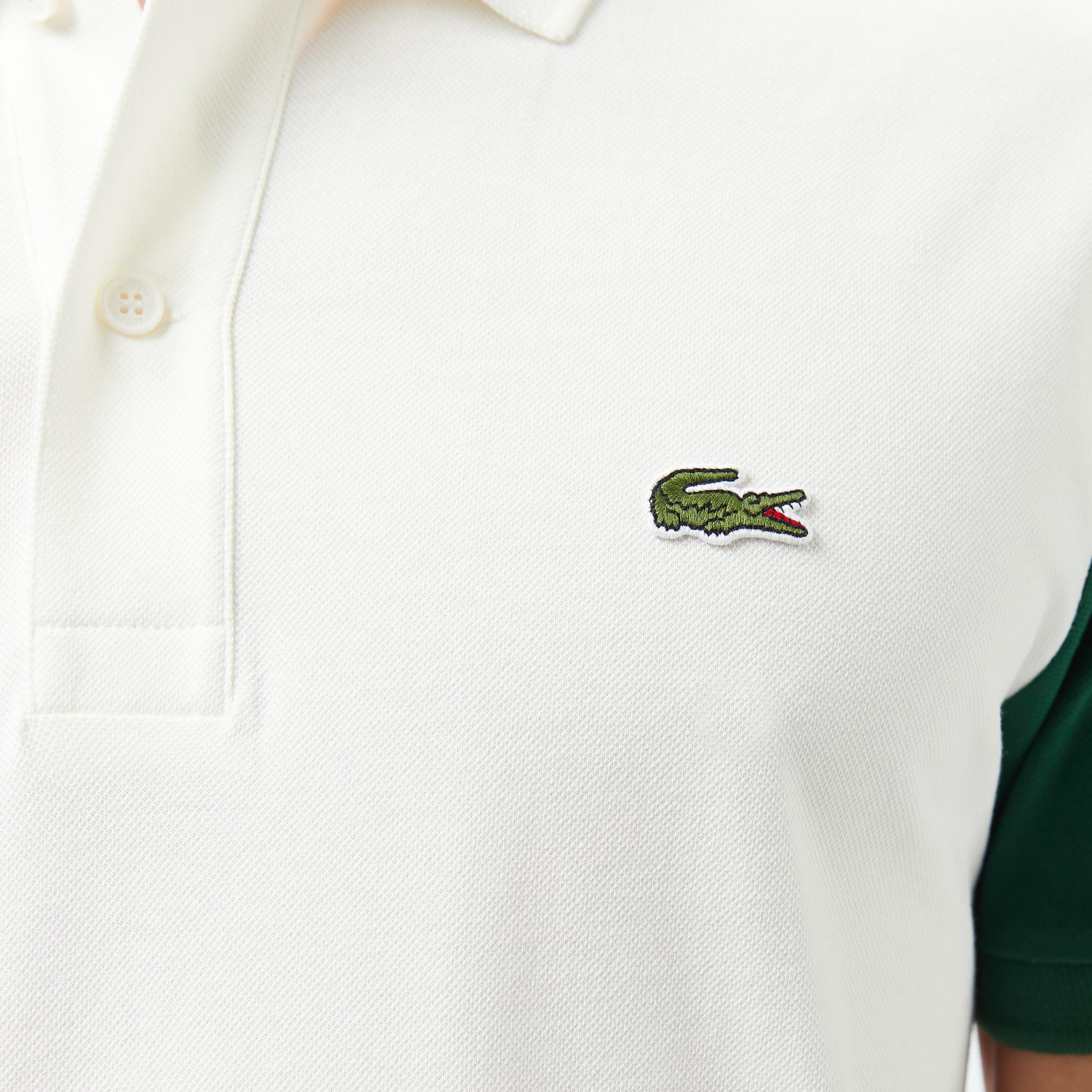 Lacoste Erkek Regular Fit Renk Bloklu Beyaz Polo