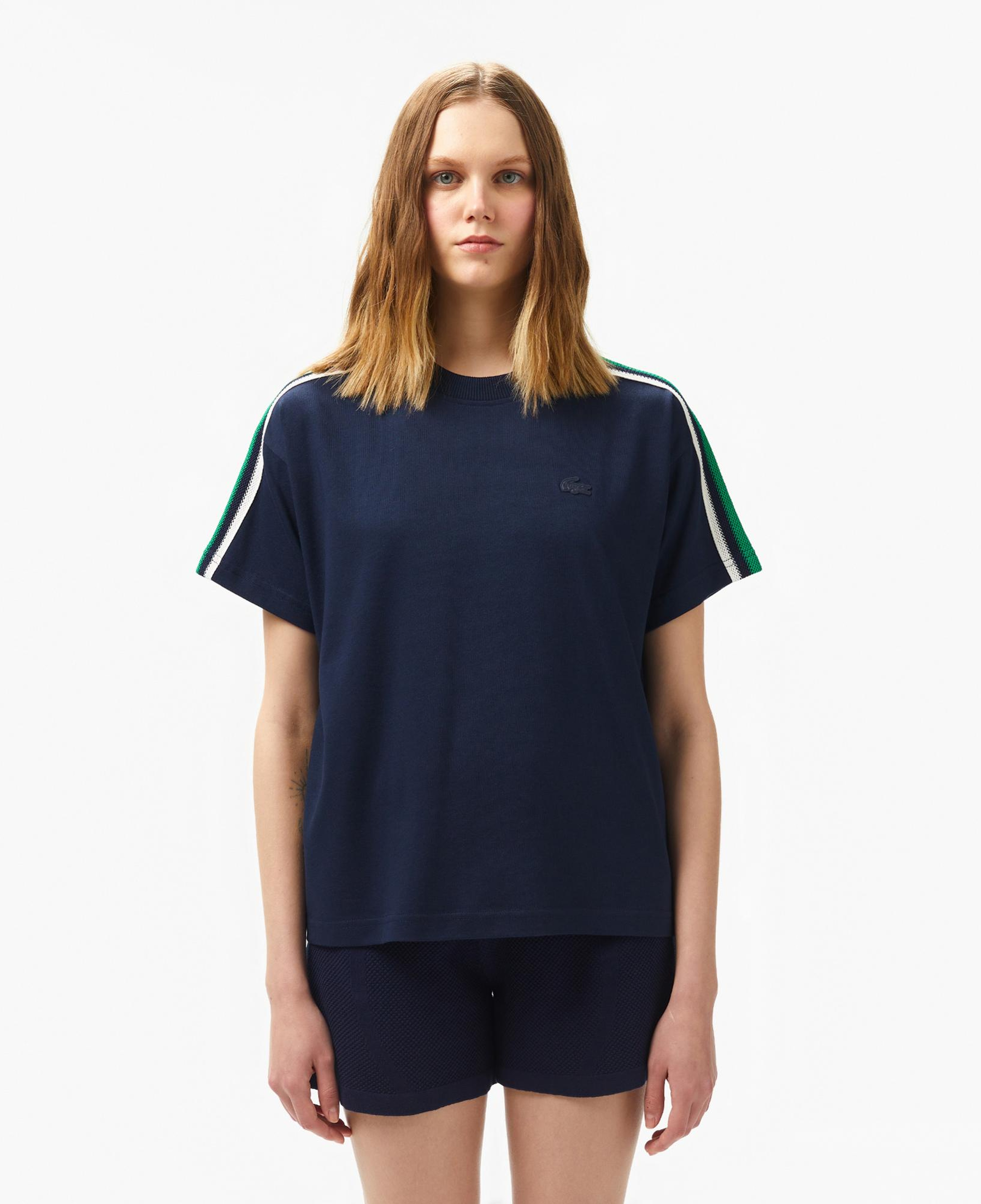 Lacoste Kadın Bisiklet Yaka Lacivert T-Shirt