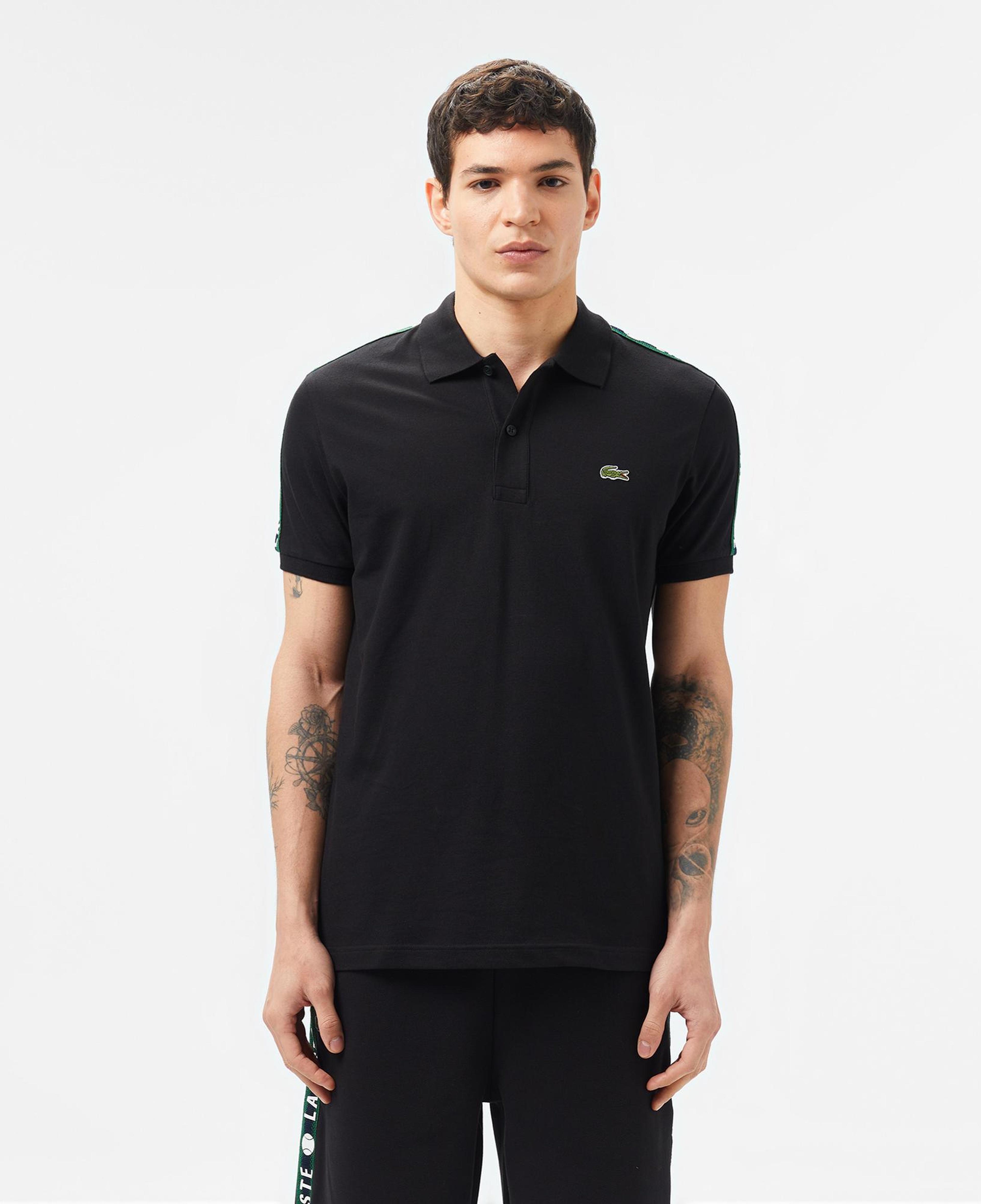 Lacoste Erkek Regular Fit Baskılı Siyah Polo