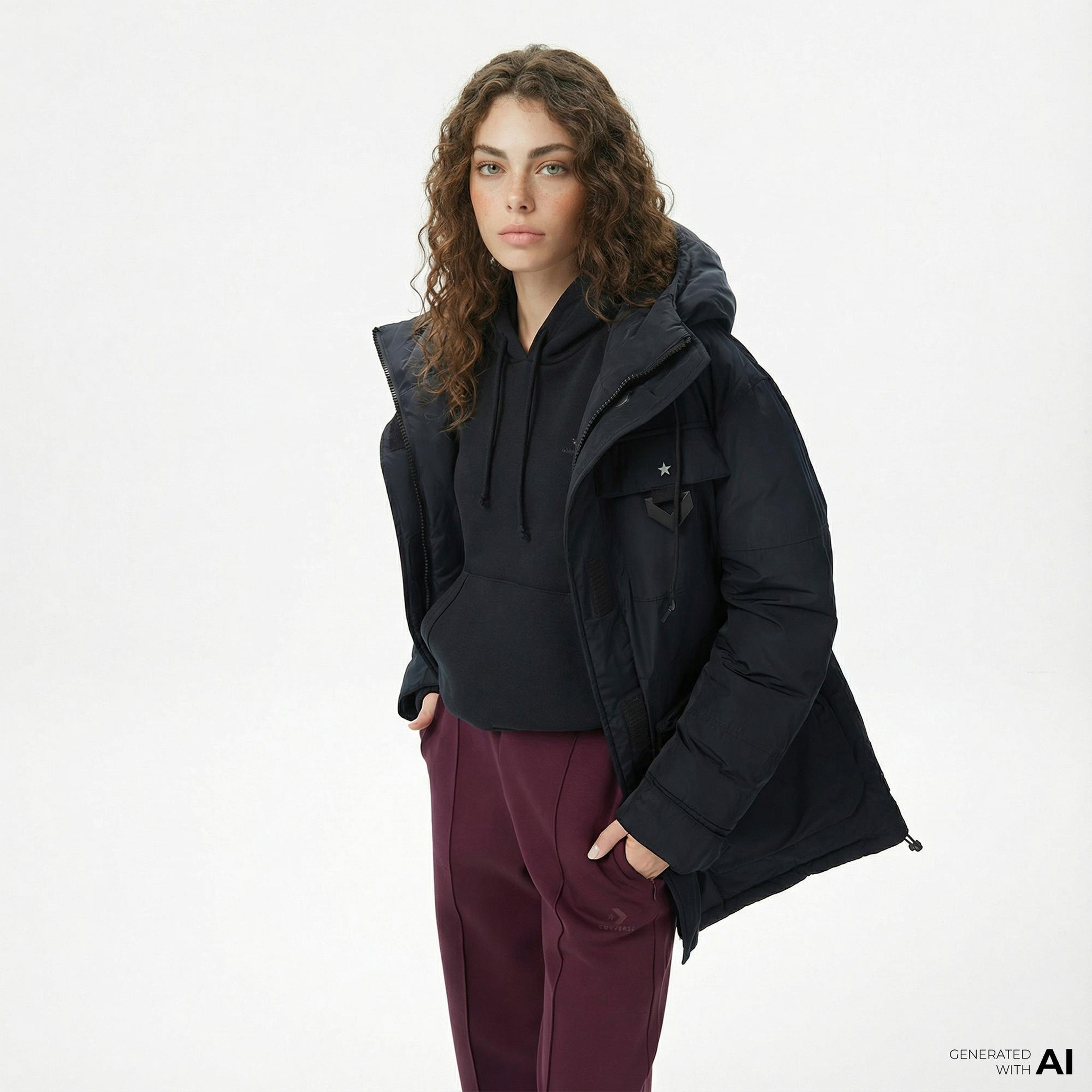 Converse Kadın Siyah Mont