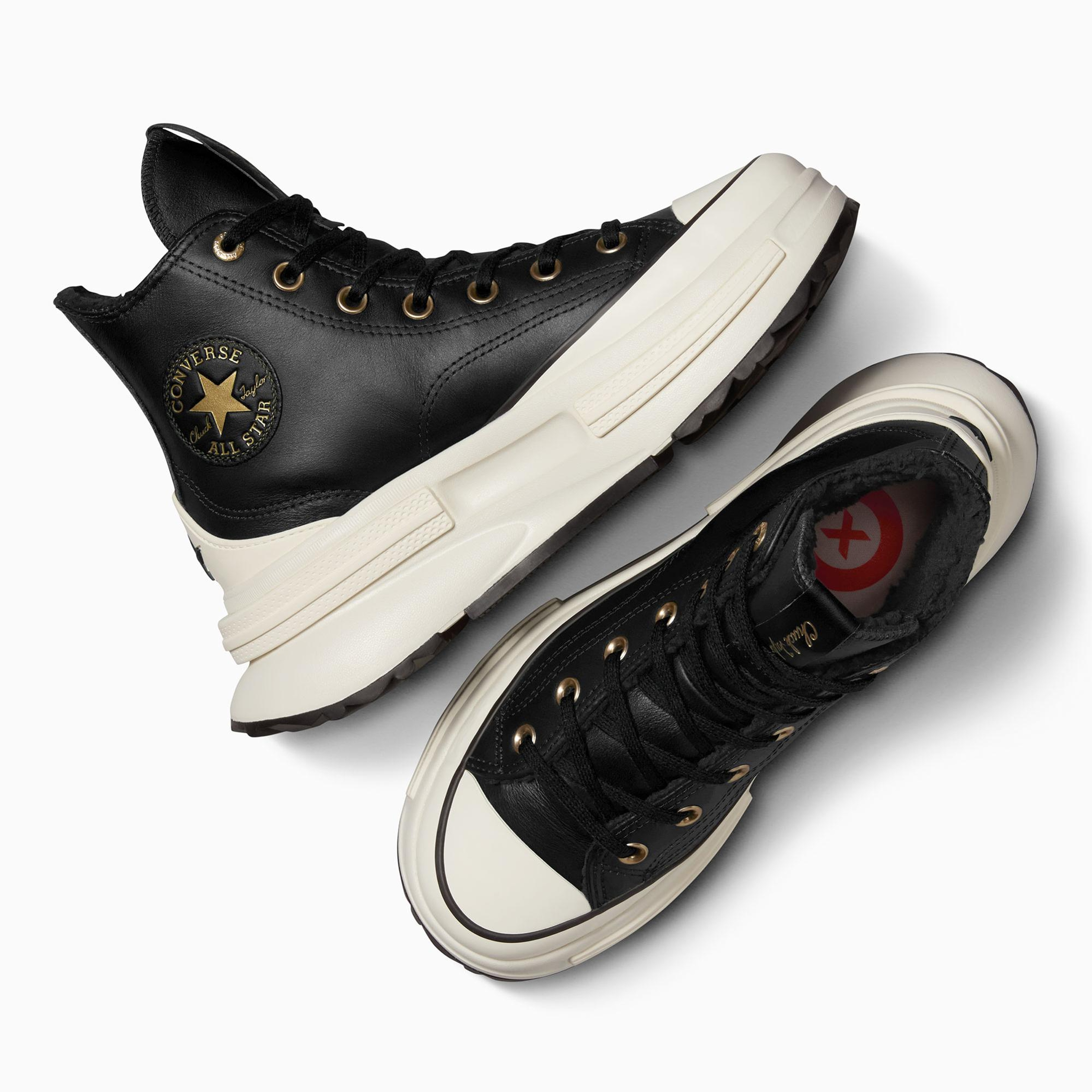 Converse Run Star Legacy CX Unisex Siyah Deri Platform Sneaker