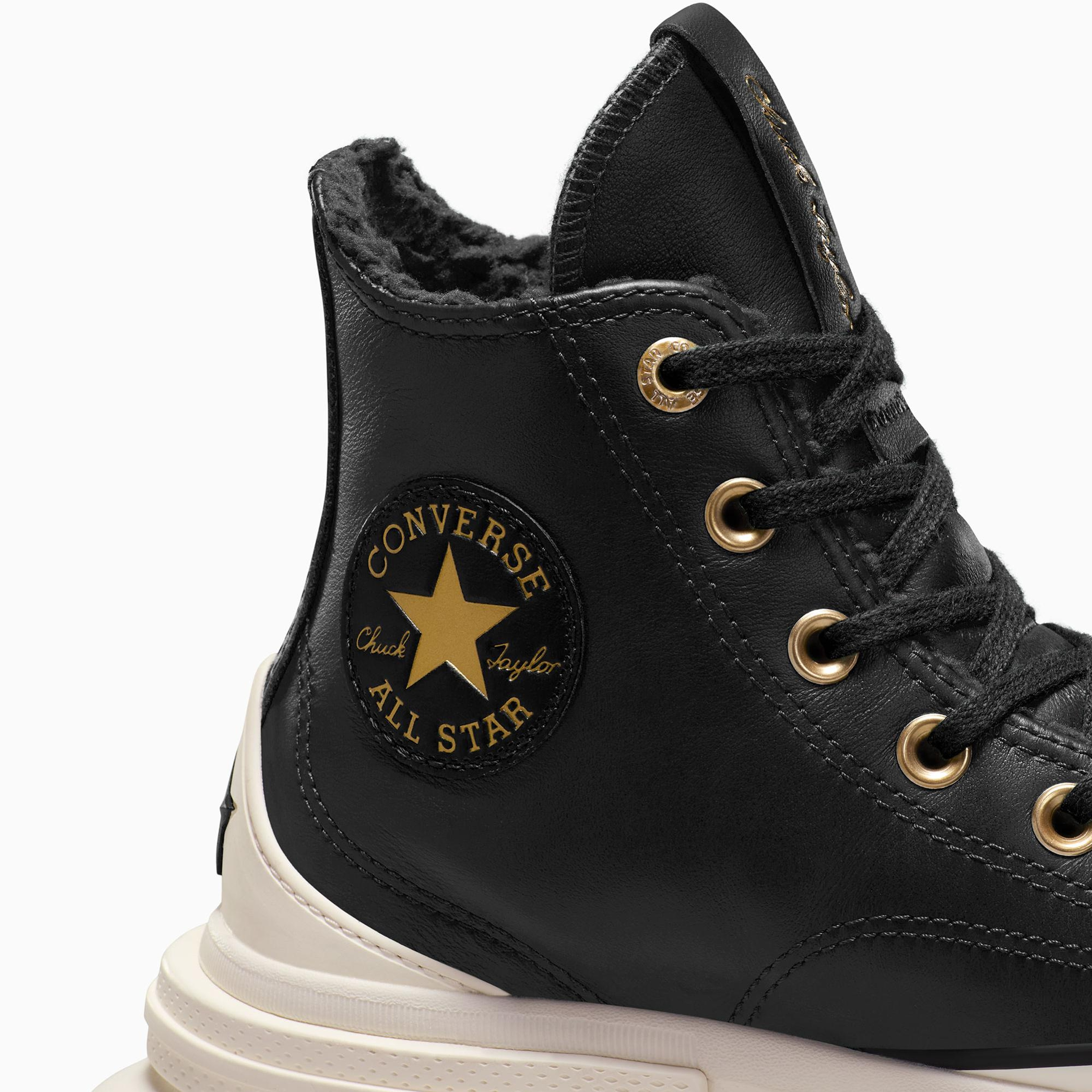 Converse Run Star Legacy CX Unisex Siyah Deri Platform Sneaker