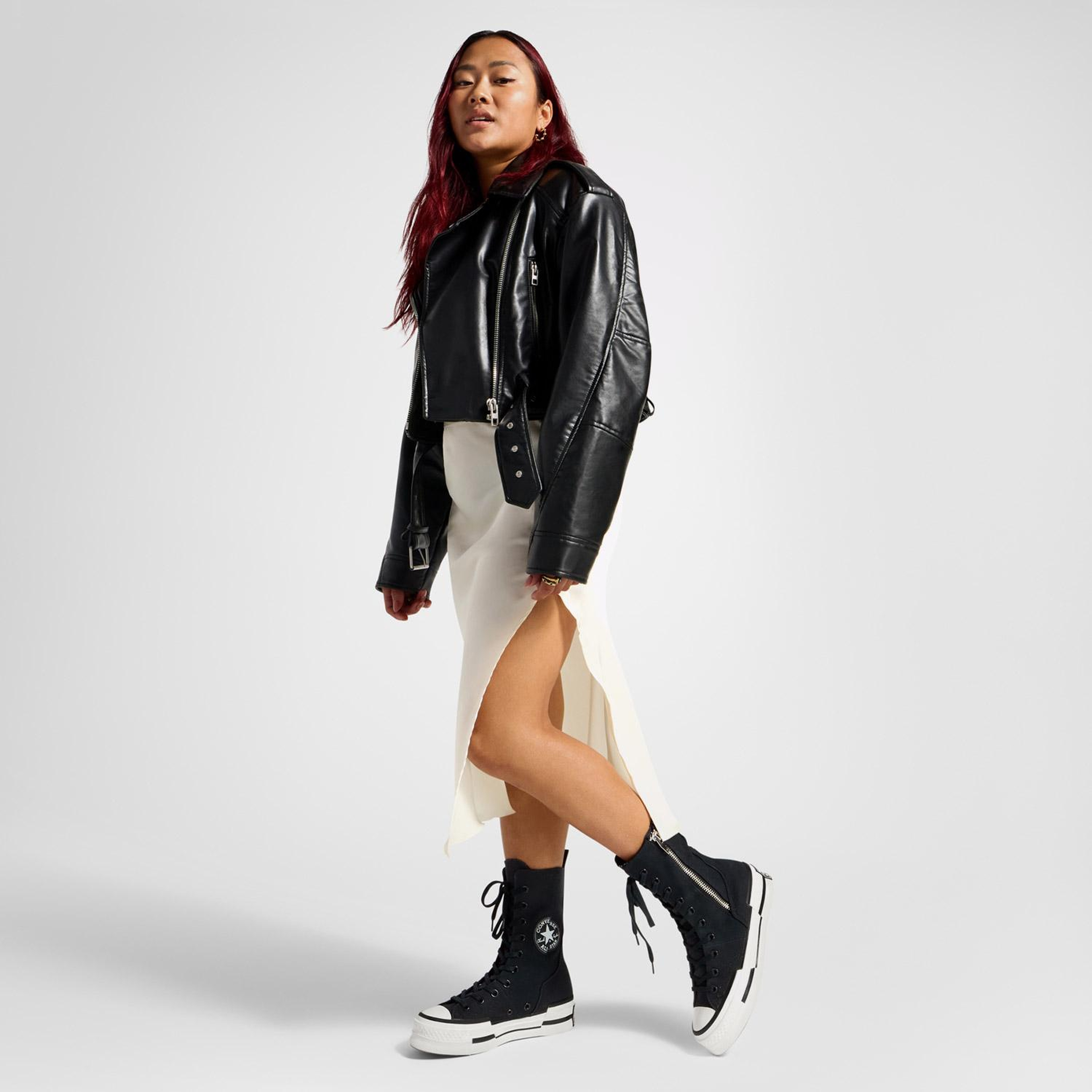 Converse Chuck 70 Plus XHi Unisex Siyah Platform Sneaker