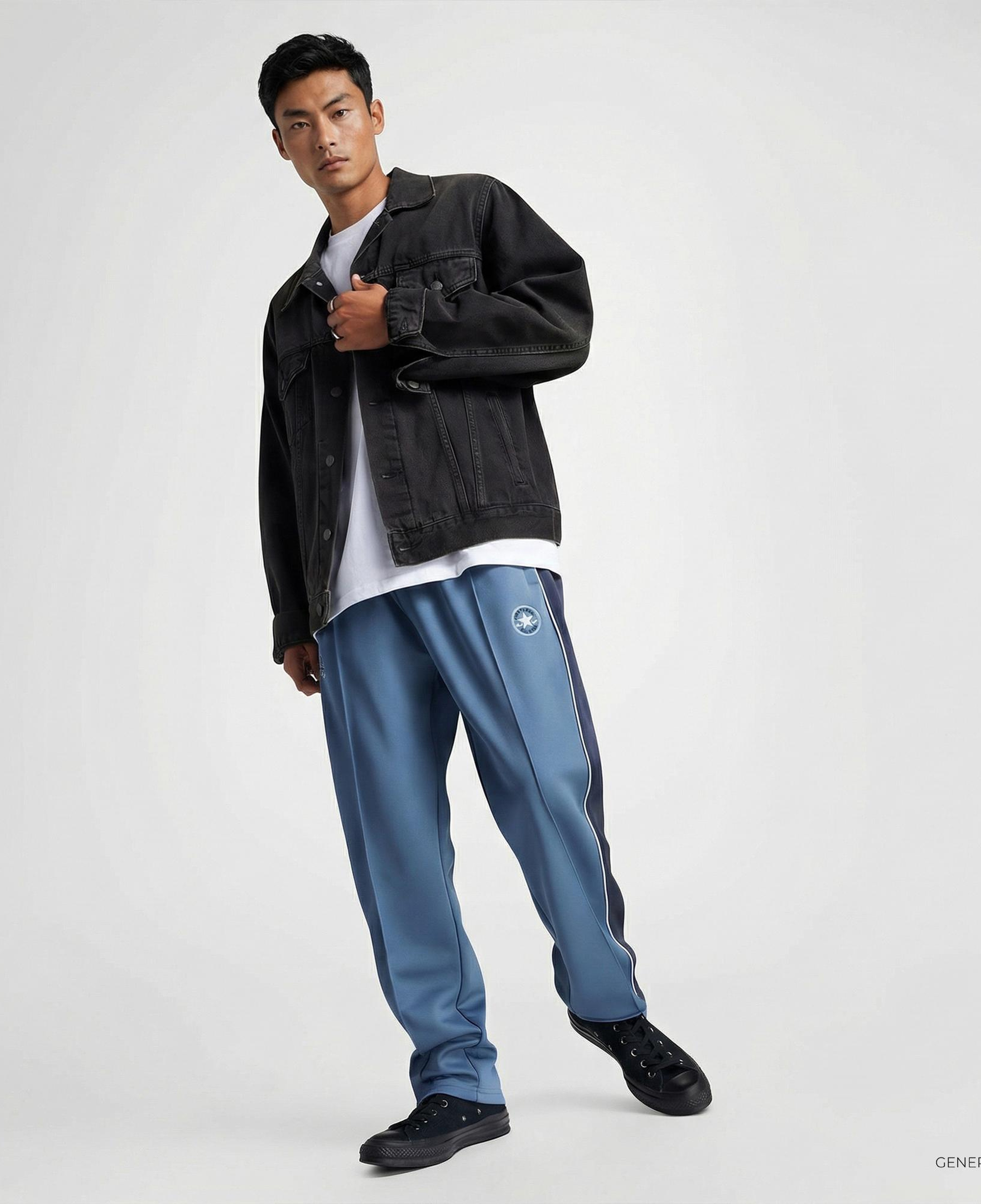 Converse Erkek Renk Bloklu Mavi Eşofman Altı