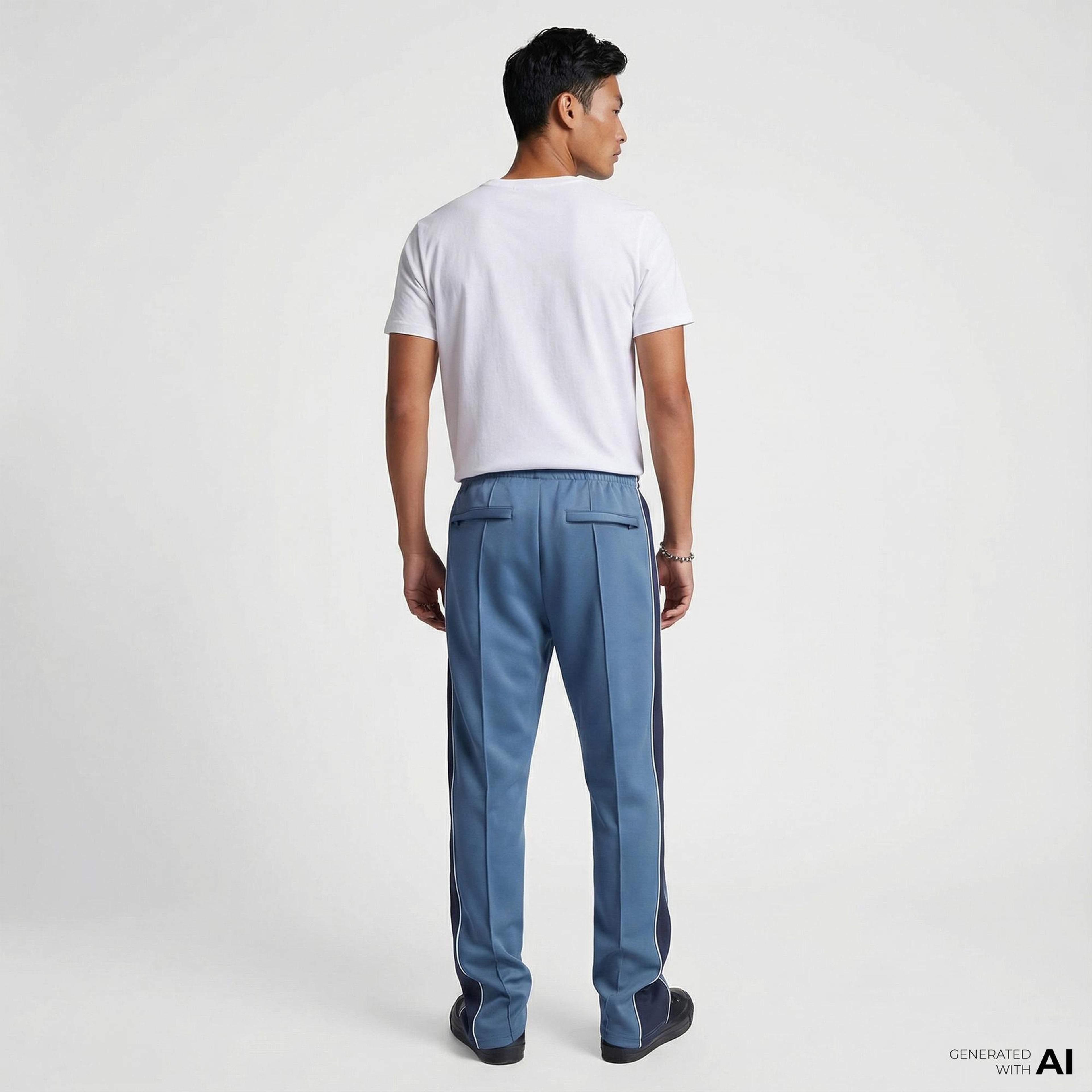 Converse Erkek Renk Bloklu Mavi Eşofman Altı