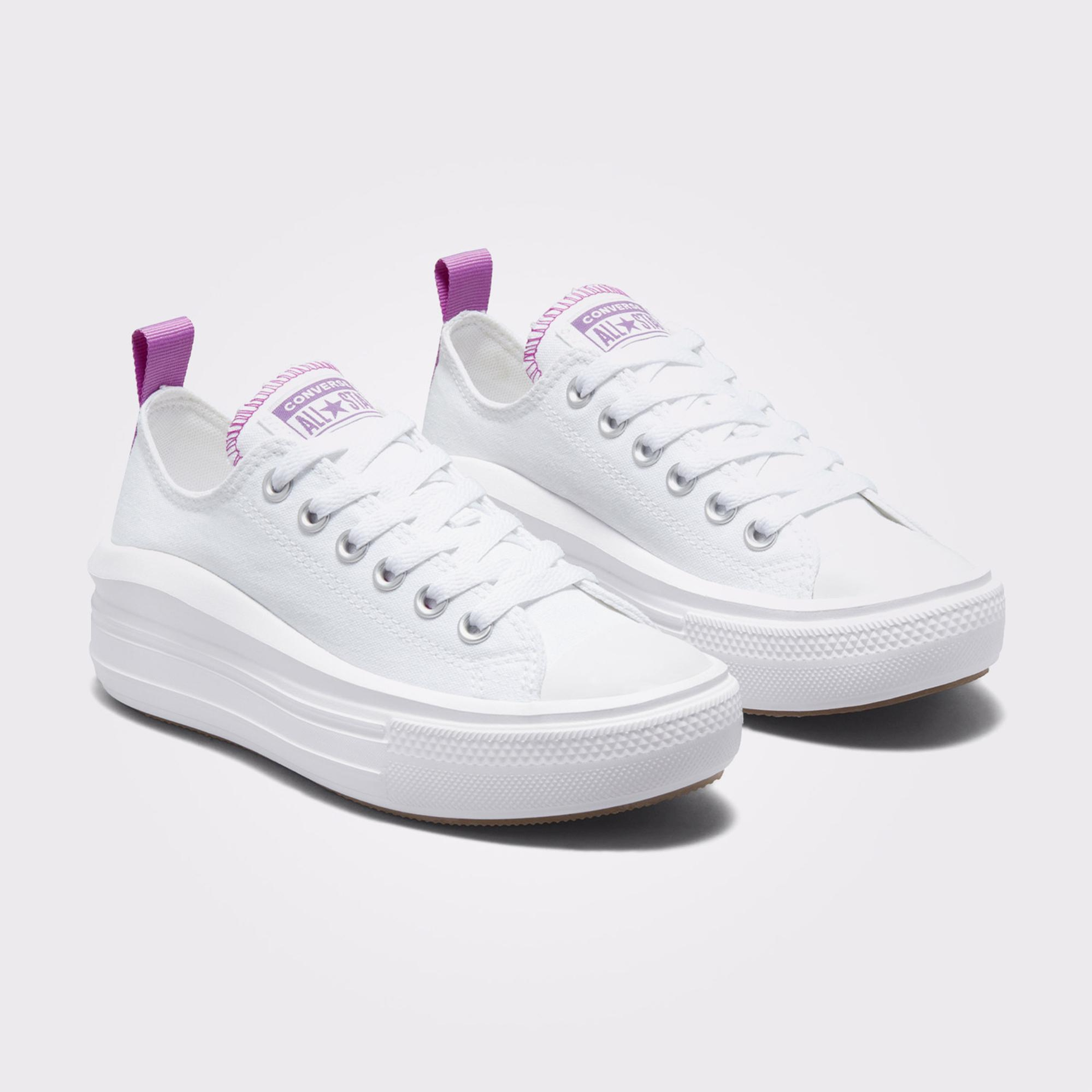 Converse Chuck Taylor All Star Move Color Pop Platform Low Kadın Beyaz Sneaker