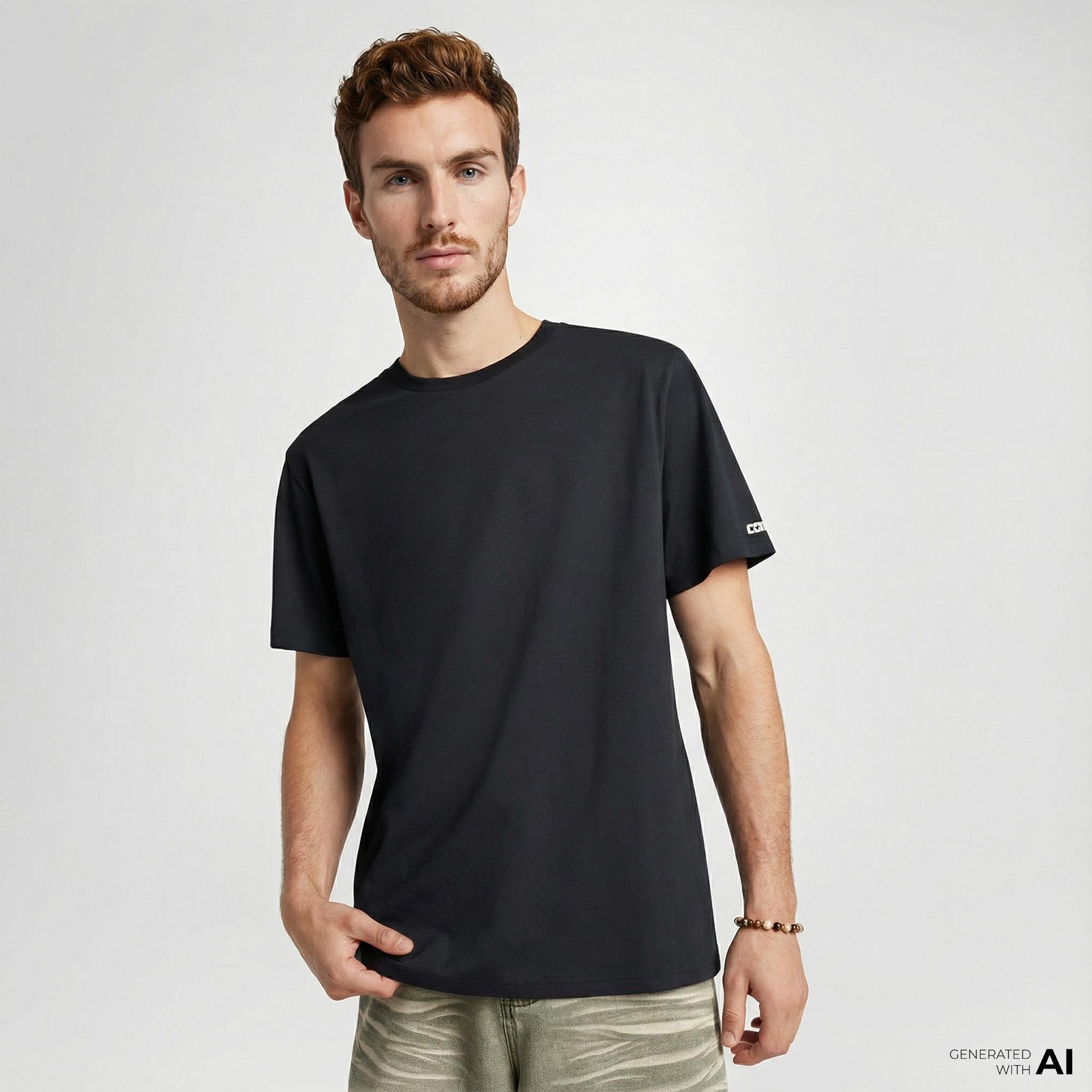 Converse Erkek Cons Baskılı Siyah T-Shirt