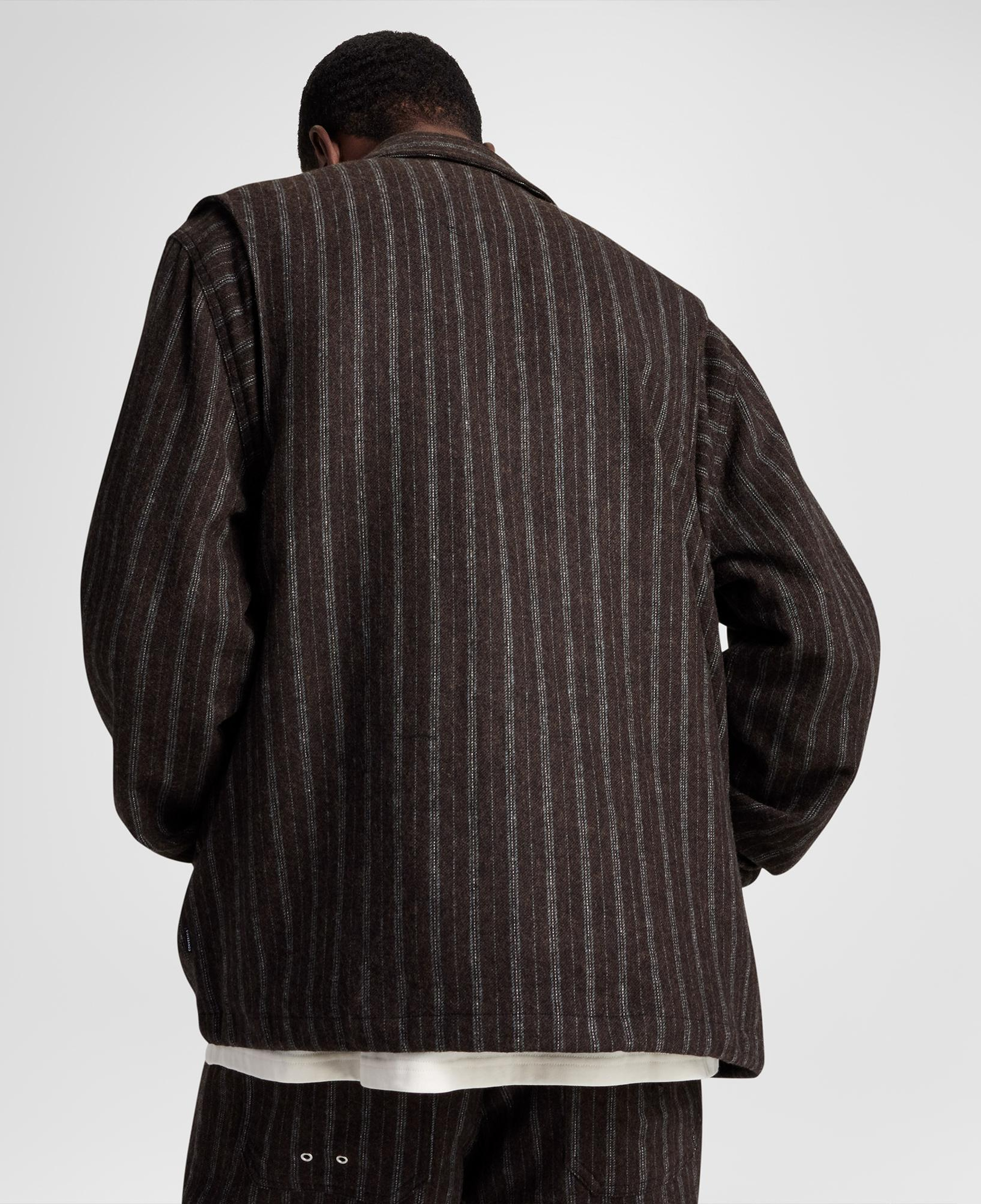 Converse Unisex Çizgili Kahverengi Ceket