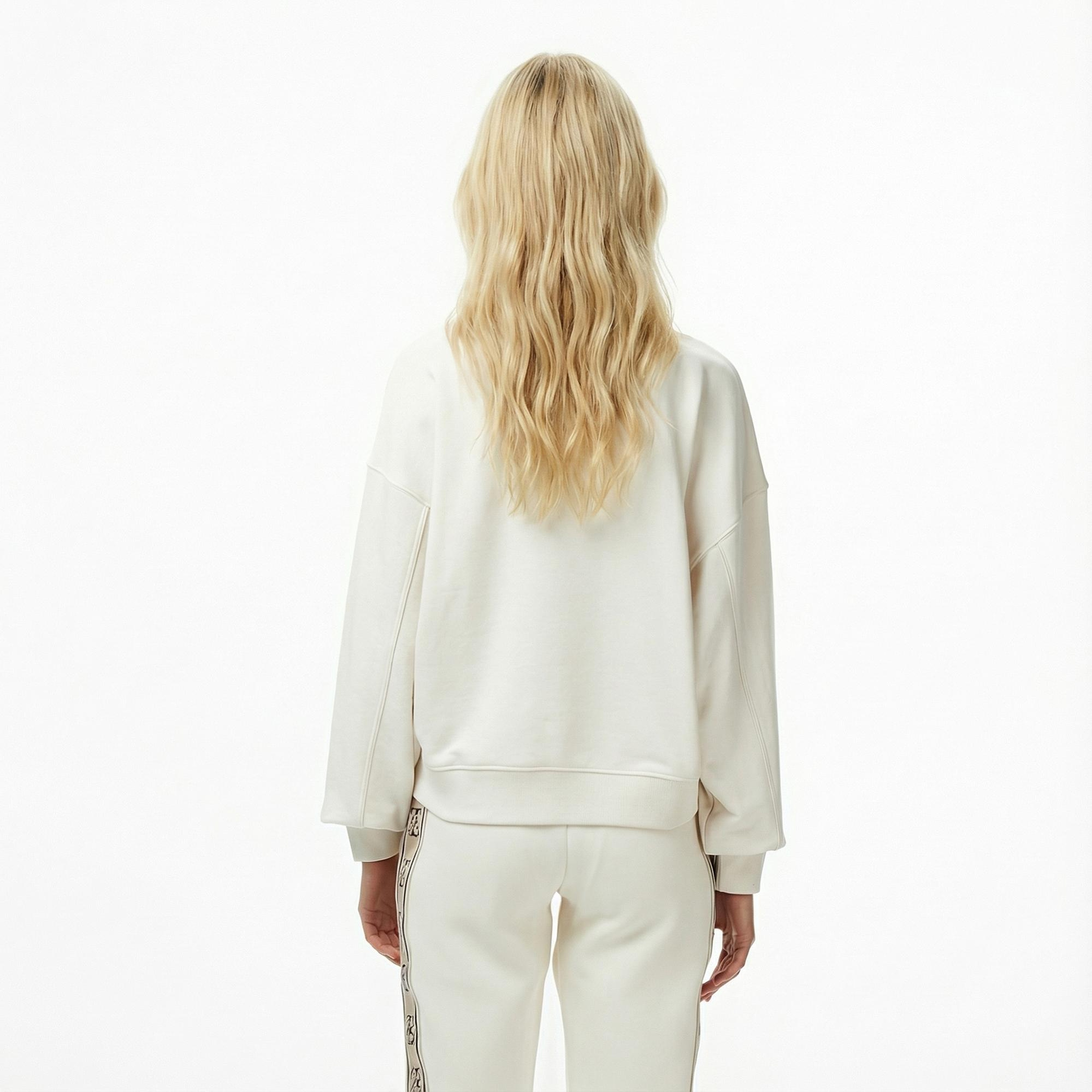 Guess Hotfix Kadın Krem Rengi Sweatshirt