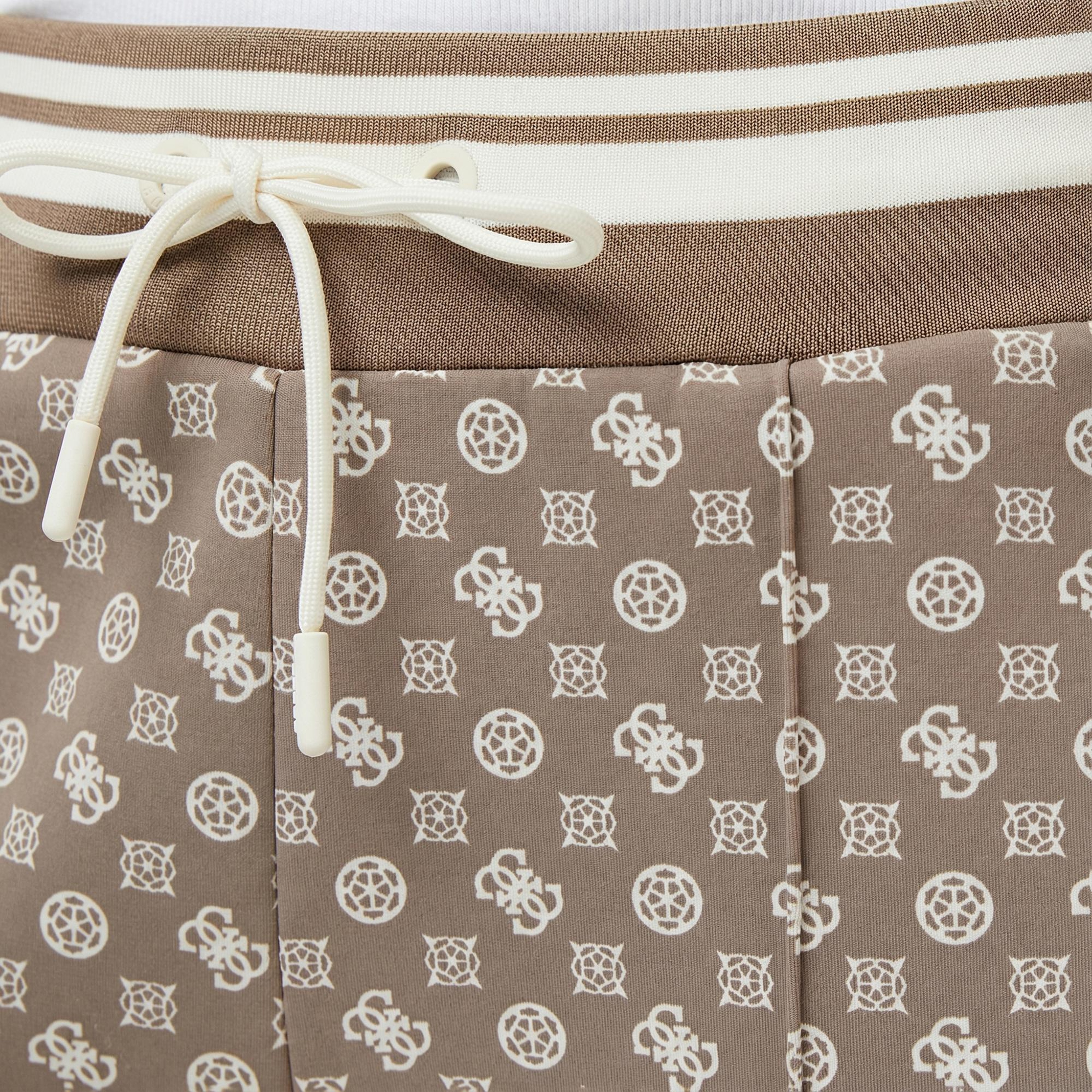 Guess Aggie Scuba Kadın Bej Eşofman Altı