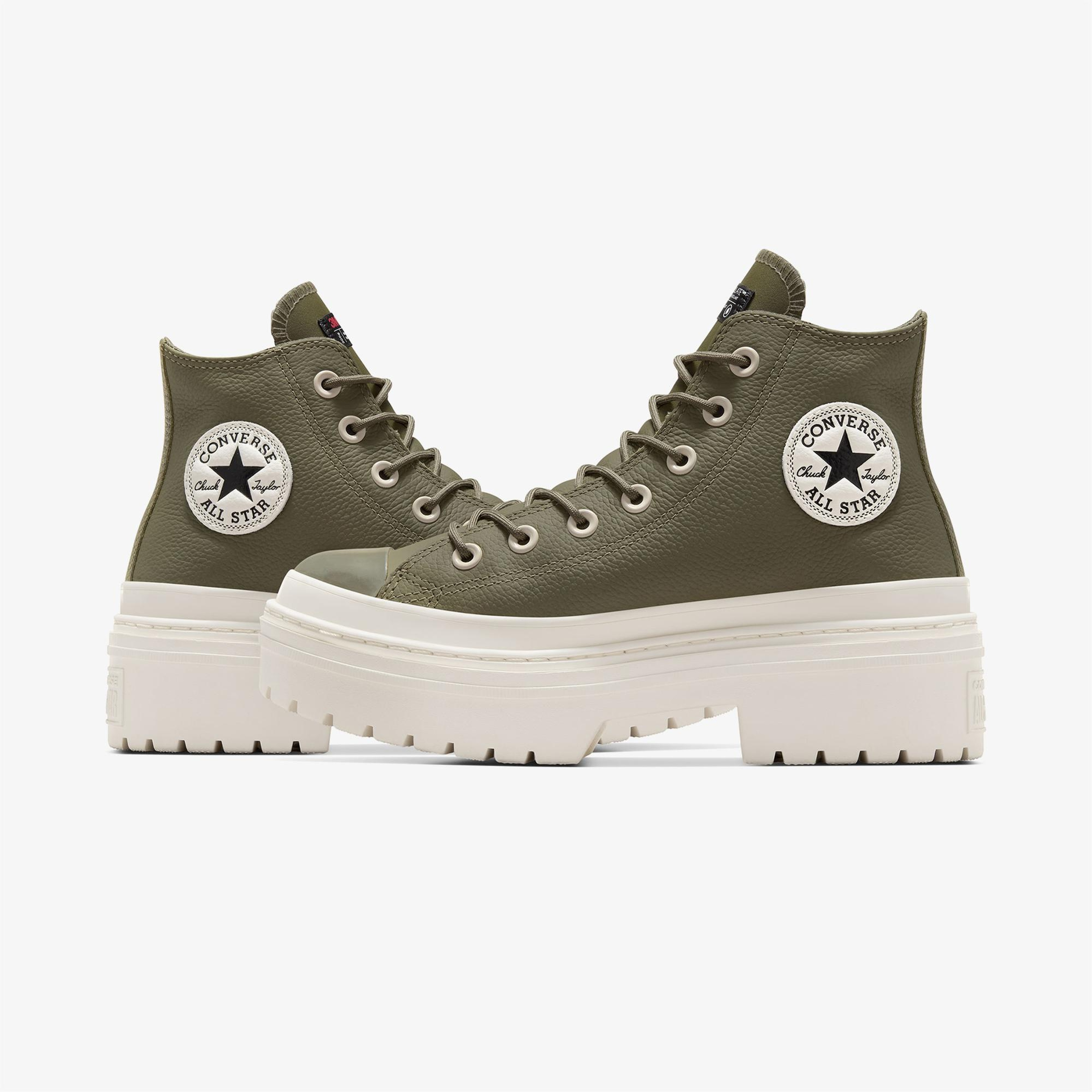 Converse Chuck Taylor All Star Lugged Heel Unisex Yeşil Deri Platform Bot