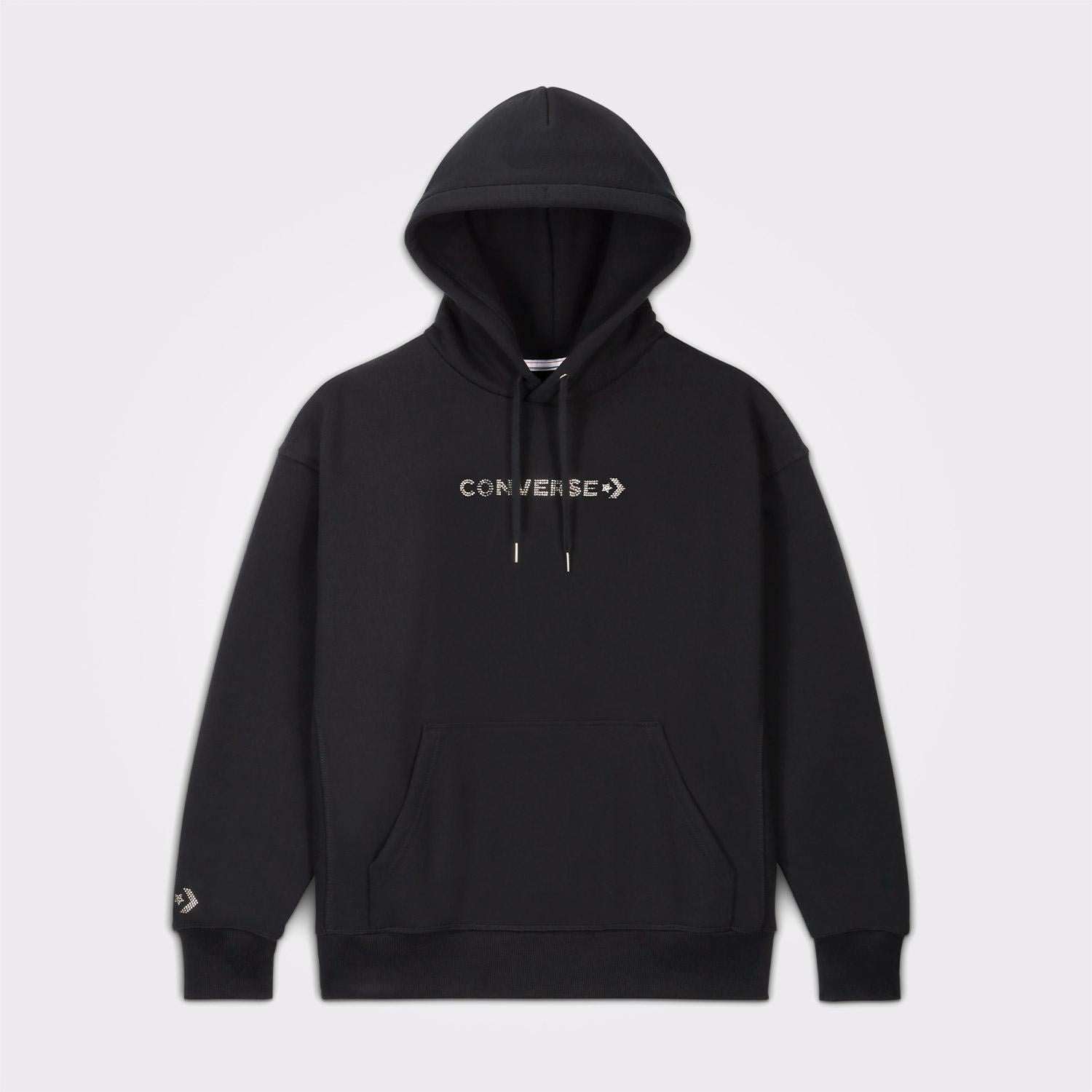 Converse Swarovksi Kristal Kadın Siyah Hoodie